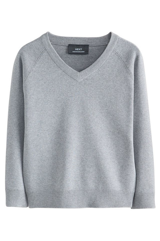 Next V-Ausschnitt-Pullover Schul-Strickpullover mit V-Ausschnitt (1-tlg)