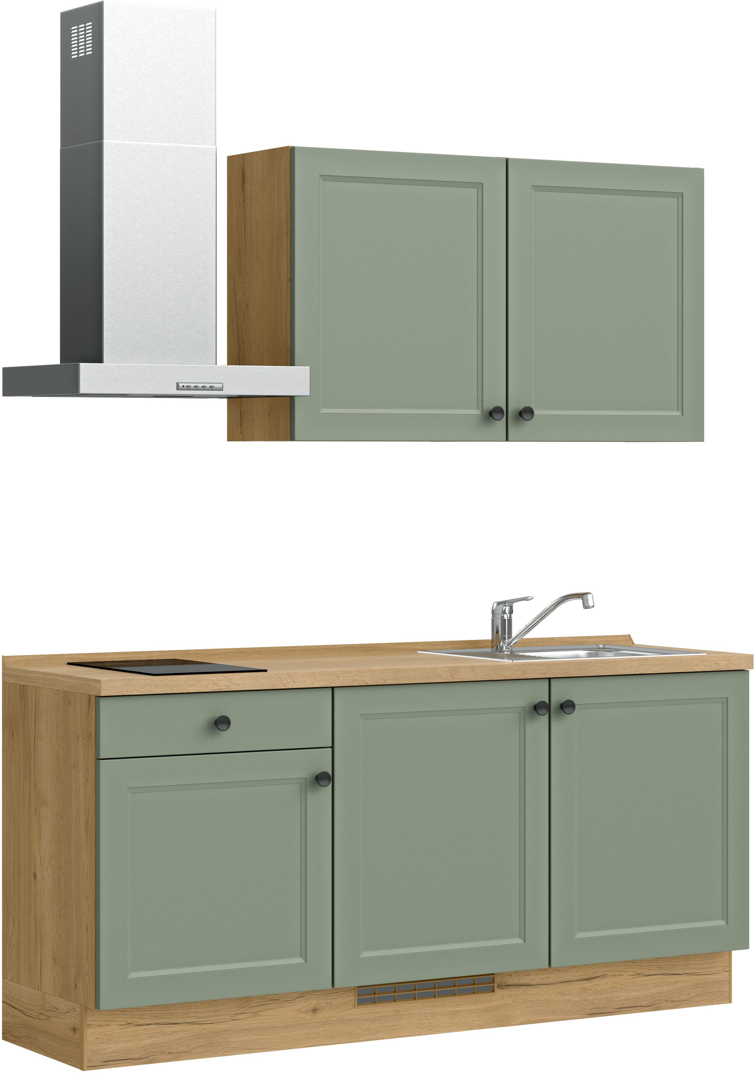 nobilia® Кухниzeile "Cascada I", vormontiert, Ausrichtung wählbar, Breite 180 cm, wahlw. mit E-Geräten