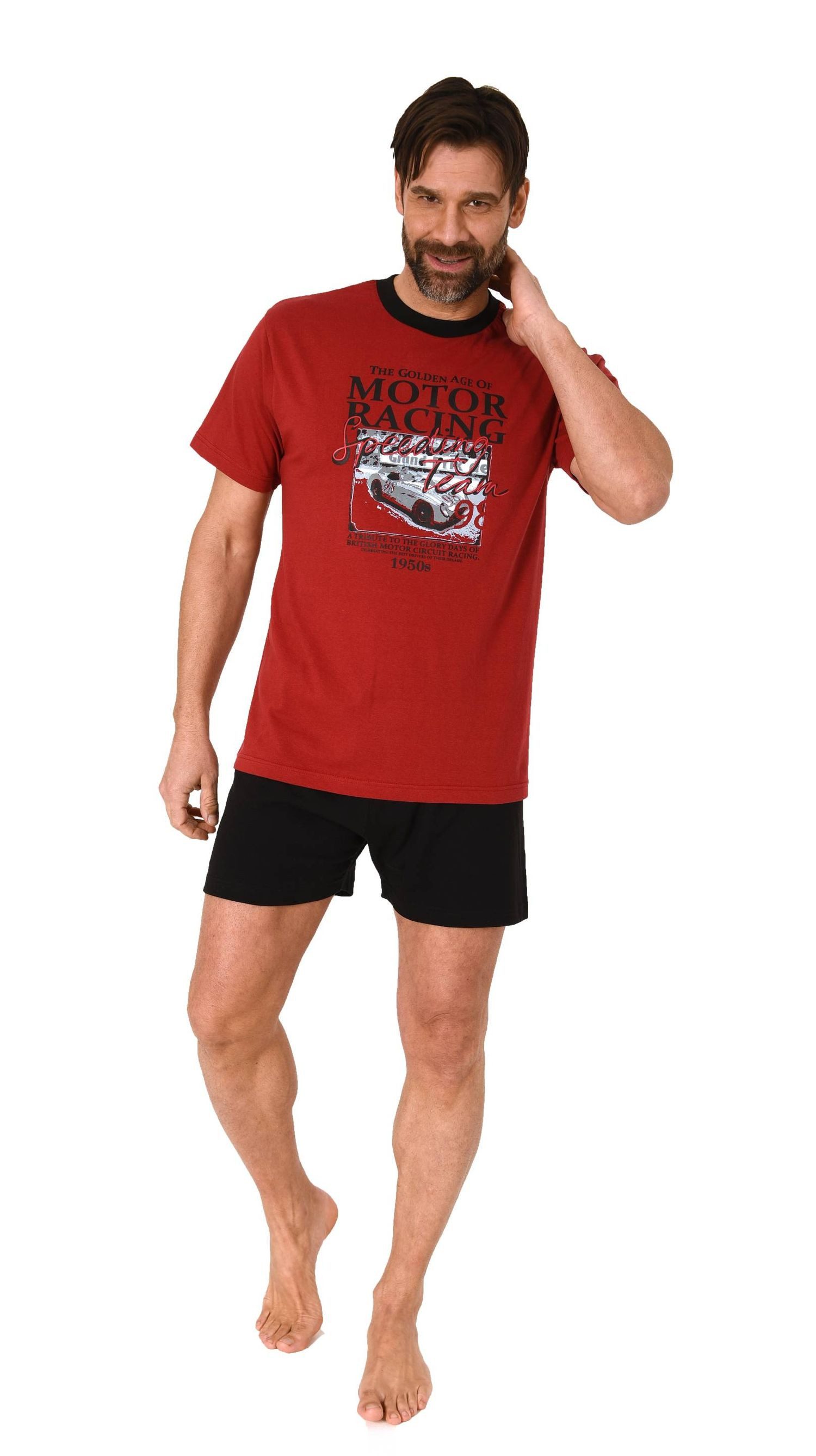 Normann Pyjama Normann Herren kurzarm Schlafanzug günstig online kaufen