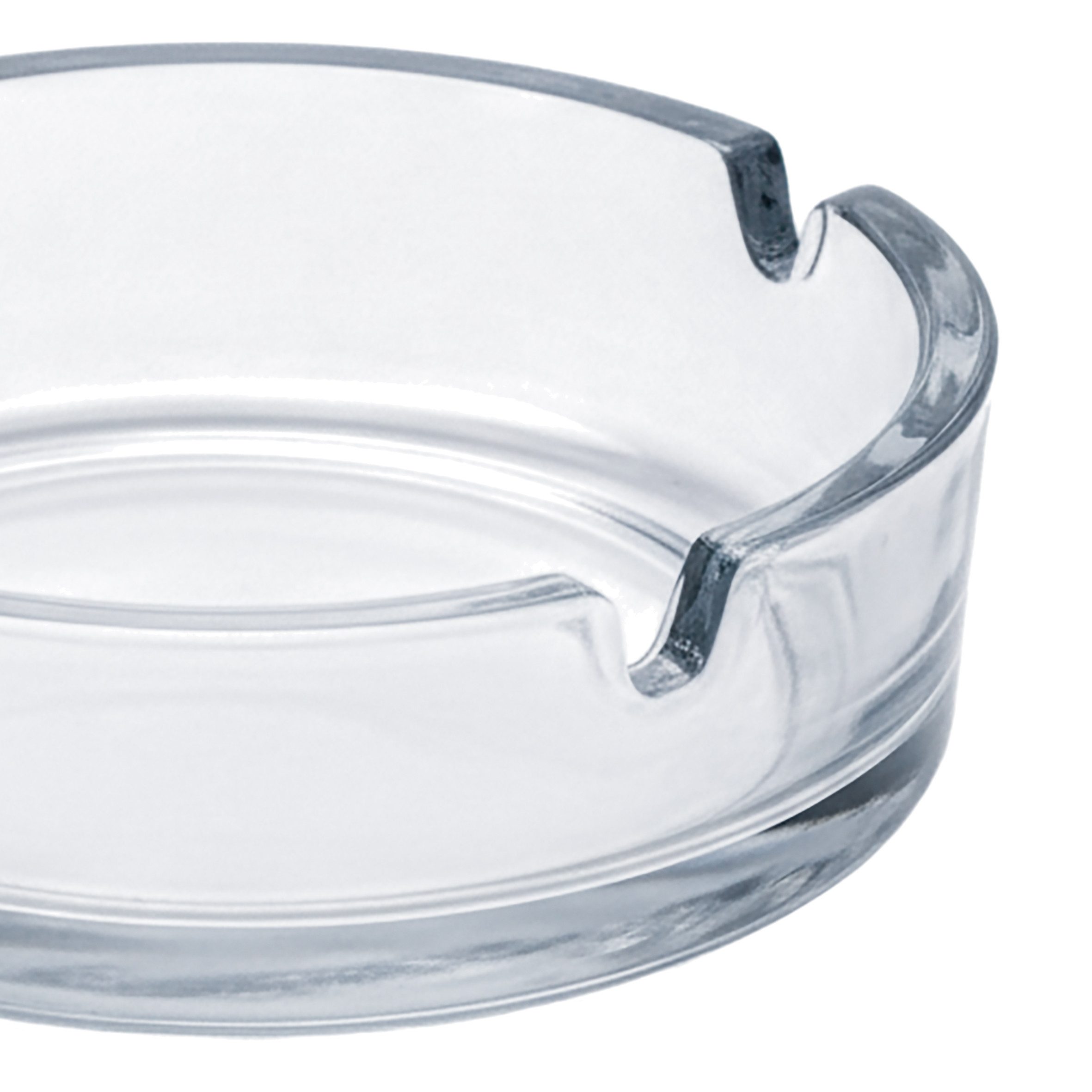 Spetebo Aschenbecher Glas Aschenbecher rund ca. 10cm - 6 Stück, Klassischer Tisch Ascher aus Klarglas – Bild 5 von 5