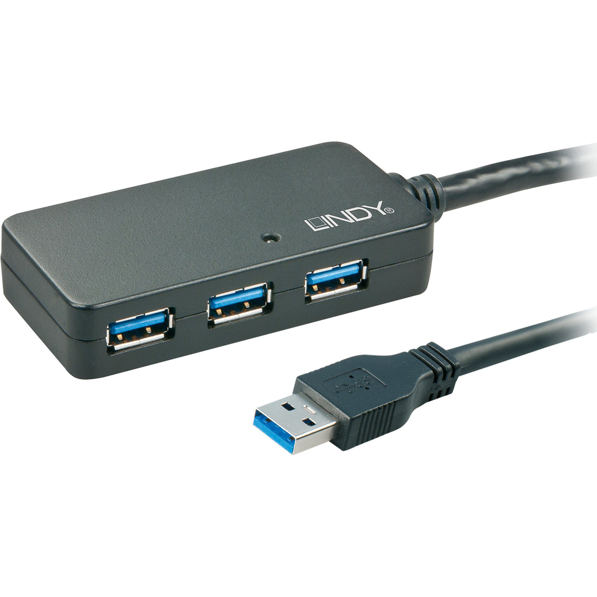 Lindy Lindy USB 3.2 Gen 1 Aktivhub Pro, USB-A Stecker > USB-Kabel
