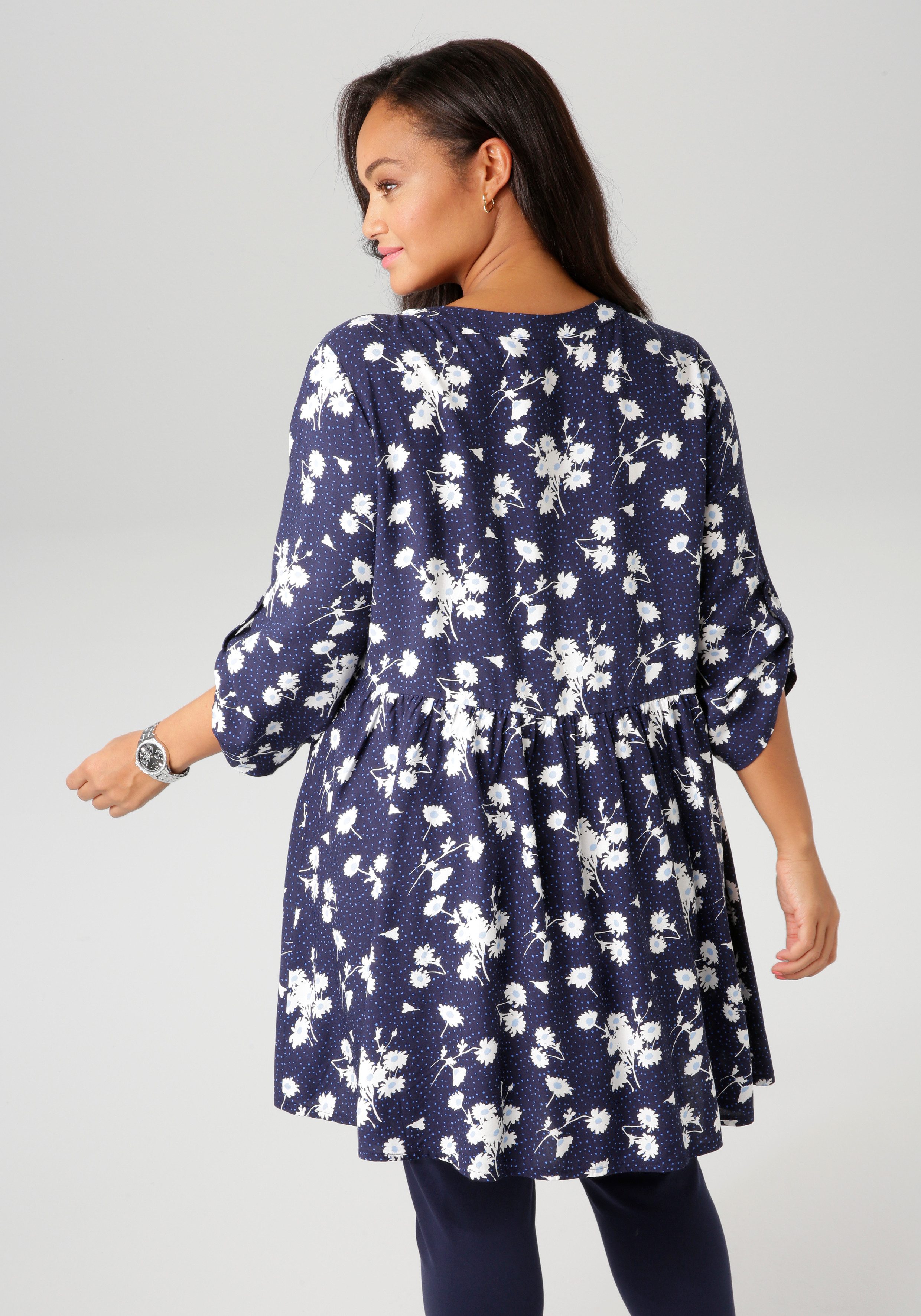 Aniston PLUS Longbluse mit Blumen und günstig online kaufen