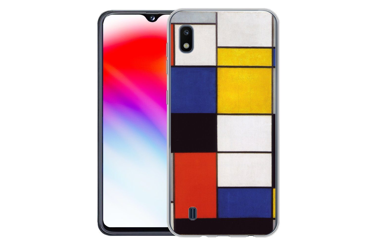 MuchoWow Handyhülle für Samsung Galaxy A10 Komposition A - Piet Mondrian, Smartphone-Bumper, Print, Handy Schutzhülle Dünn