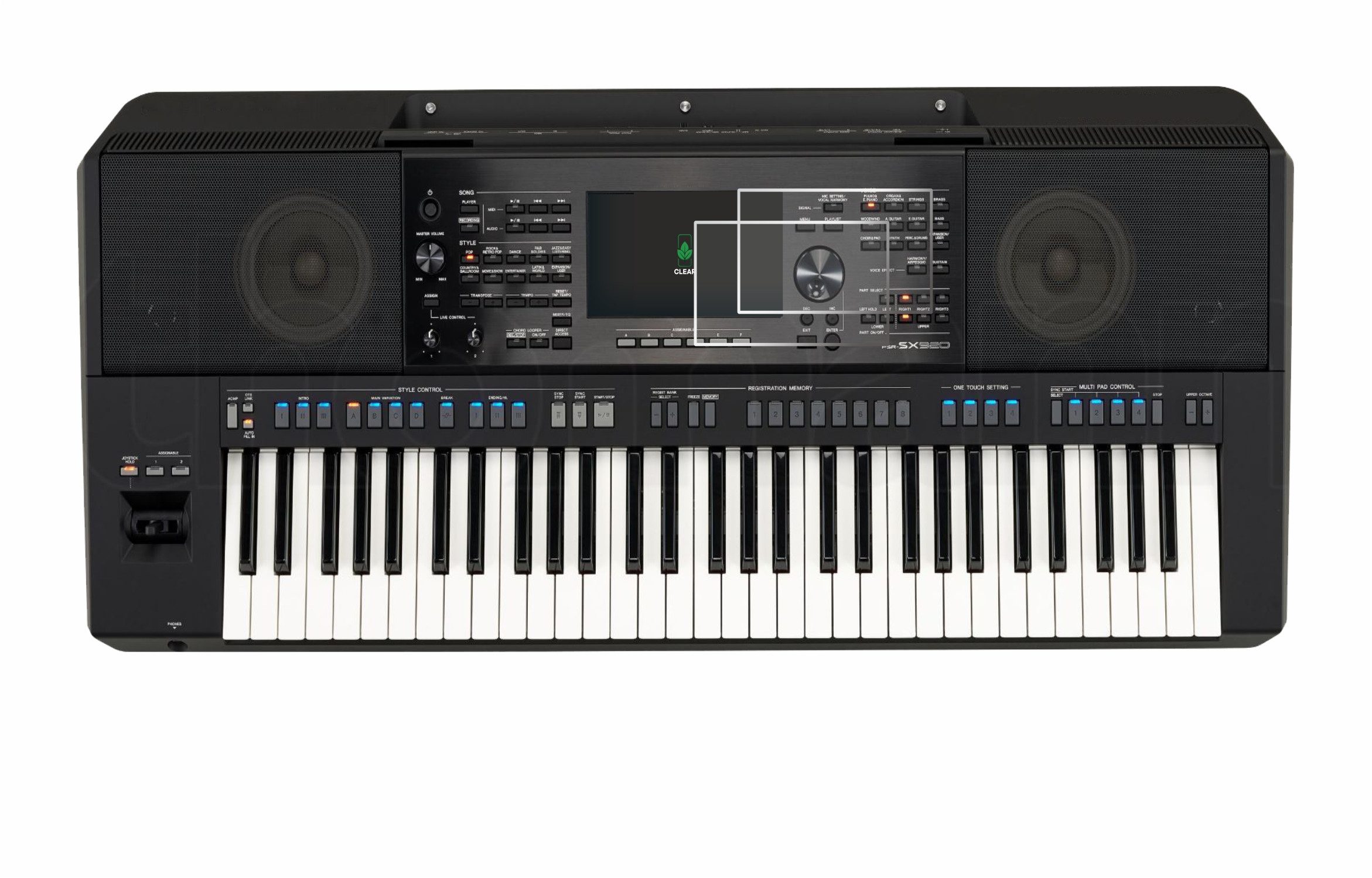 ScreenLeaf Displayschutzfolie Schutzfolie für Yamaha PSR-SX920, 2 Stück, Displayschutz Schutz Folie Klar Transparent
