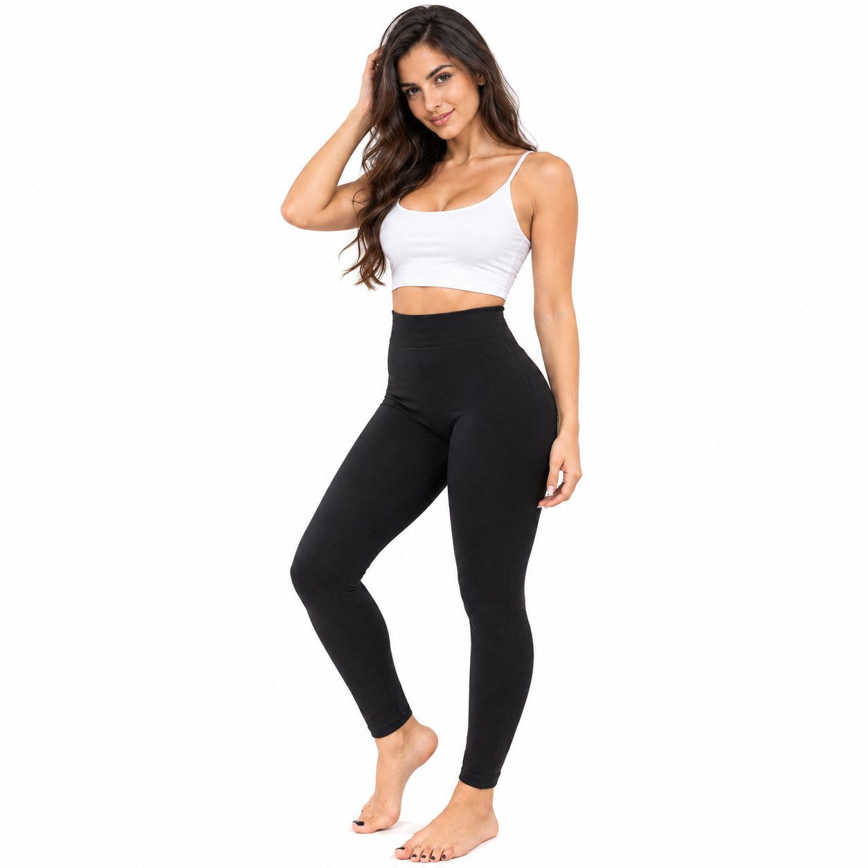 Leggings Park Thermoleggings Damen Gefüttert Winter Thermo Leggings, Einheitsgröße, Hoher Bund (Elastisches Stretch-Material für optimale Bewegungsfreiheit, 1-tlg., High-Waist-Design sorgt für perfekten Sitz und Komfort) Shaping-Effekt & Anti-Cellulite-Funktion für eine schöne Silhouette