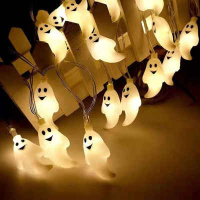 Leway LED-Lichterkette »Halloween Dekoration, LED Schnurlicht 3m 20 LEDs Geist Lichterkette, Dekoration Lichter Batteriebetrieben für Halloween Weihnachten Party«