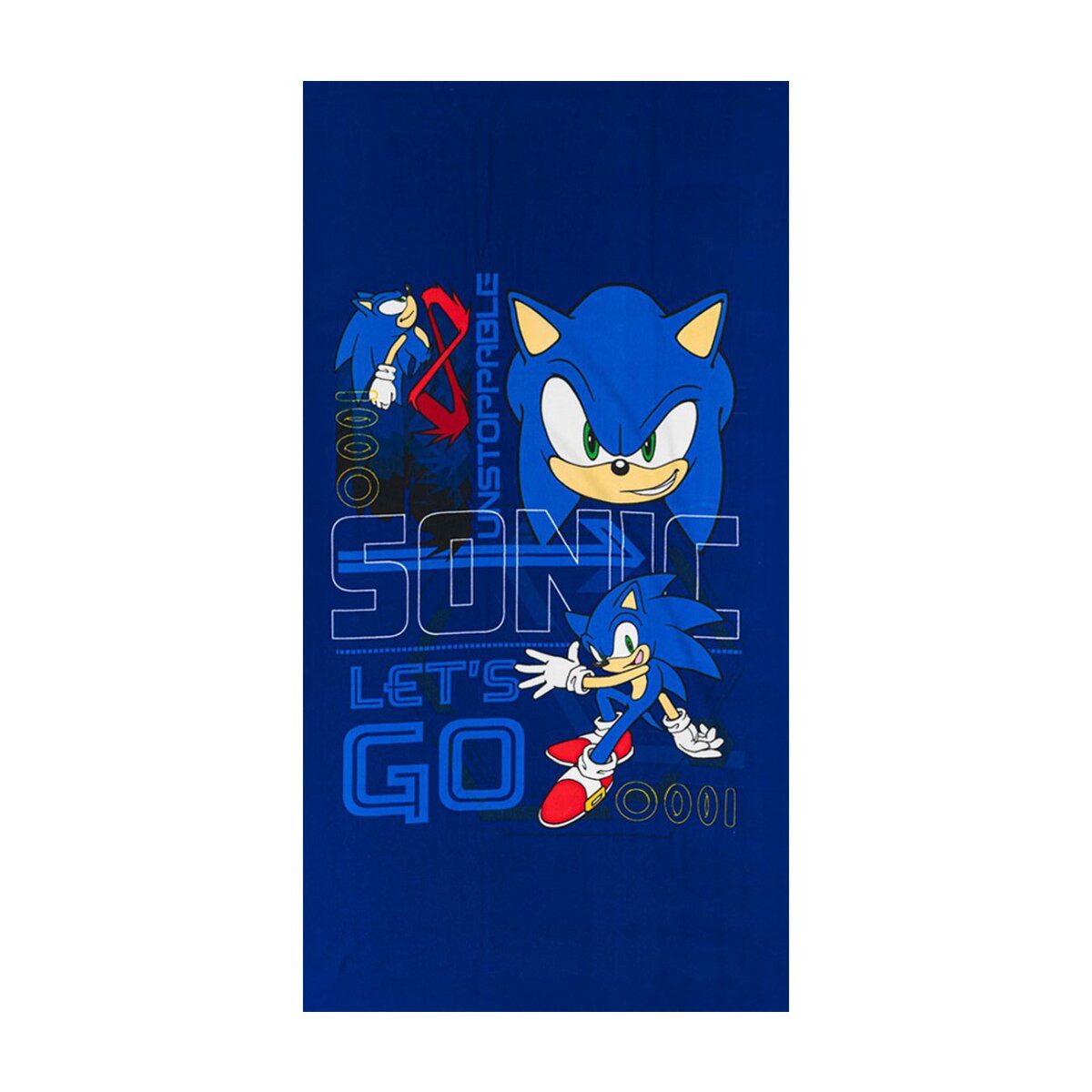 Sonic Badetücher Sonic Go Blur Strandtuch 70x140cm, 100% Polyester (1-St)
