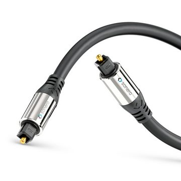 sonero sonero® Premium optisches Toslink Kabel, 10,00m, vergoldete Kontakte, Audio-Kabel