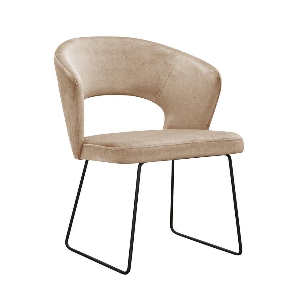 JVmoebel Stuhl, Moderne Lehnstühle Gruppe 8 Stuhl Set Grüne Polster Armlehne Design Garnitur Beige