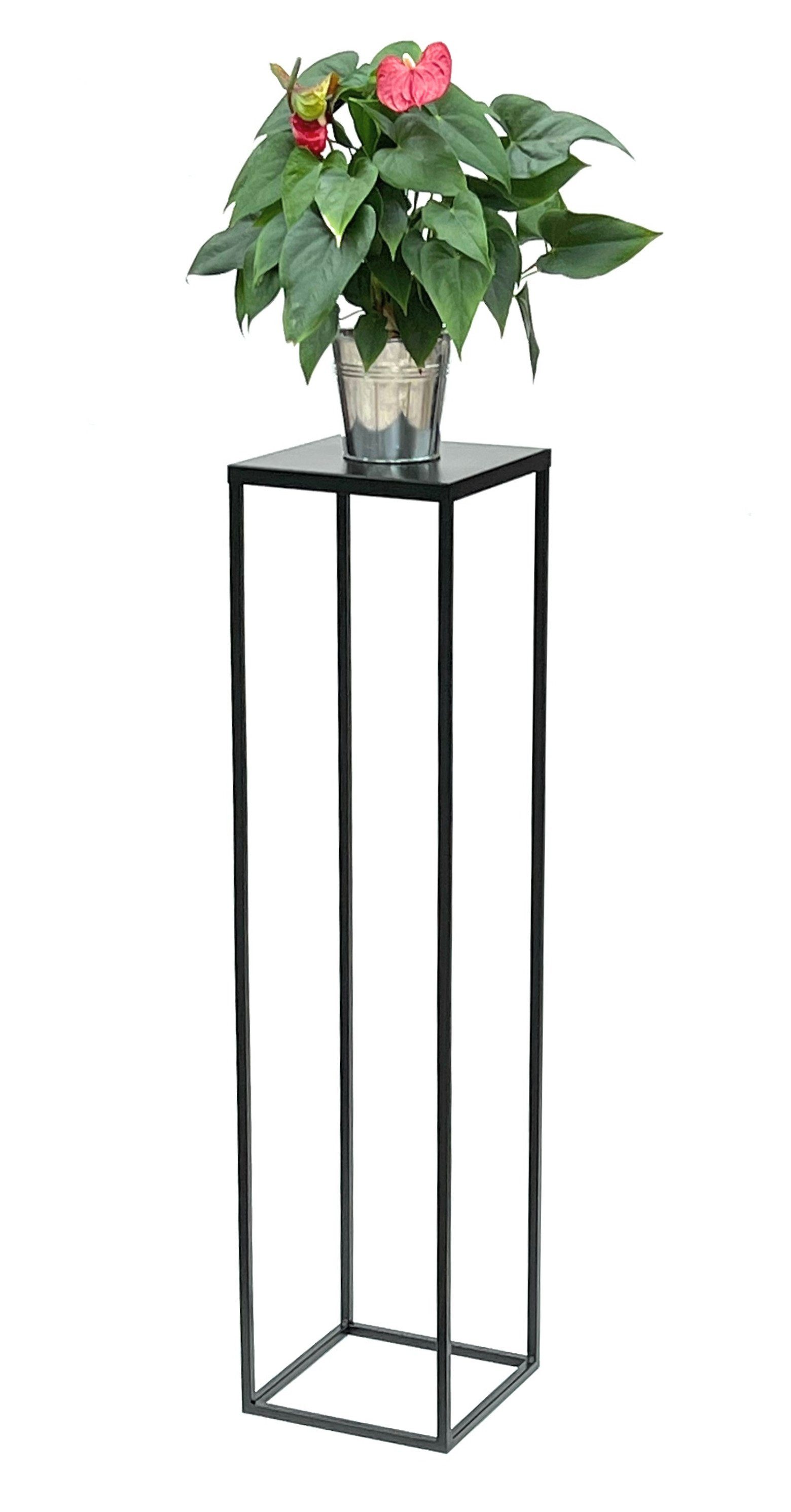 Schwarz Modern Blumensäule Blumenhocker Eckig FRA-006 100 Metall DanDiBo Pflanzenhocker DanDiBo cm Blumenständer Blumenständer Pflanzenständer Beistelltisch