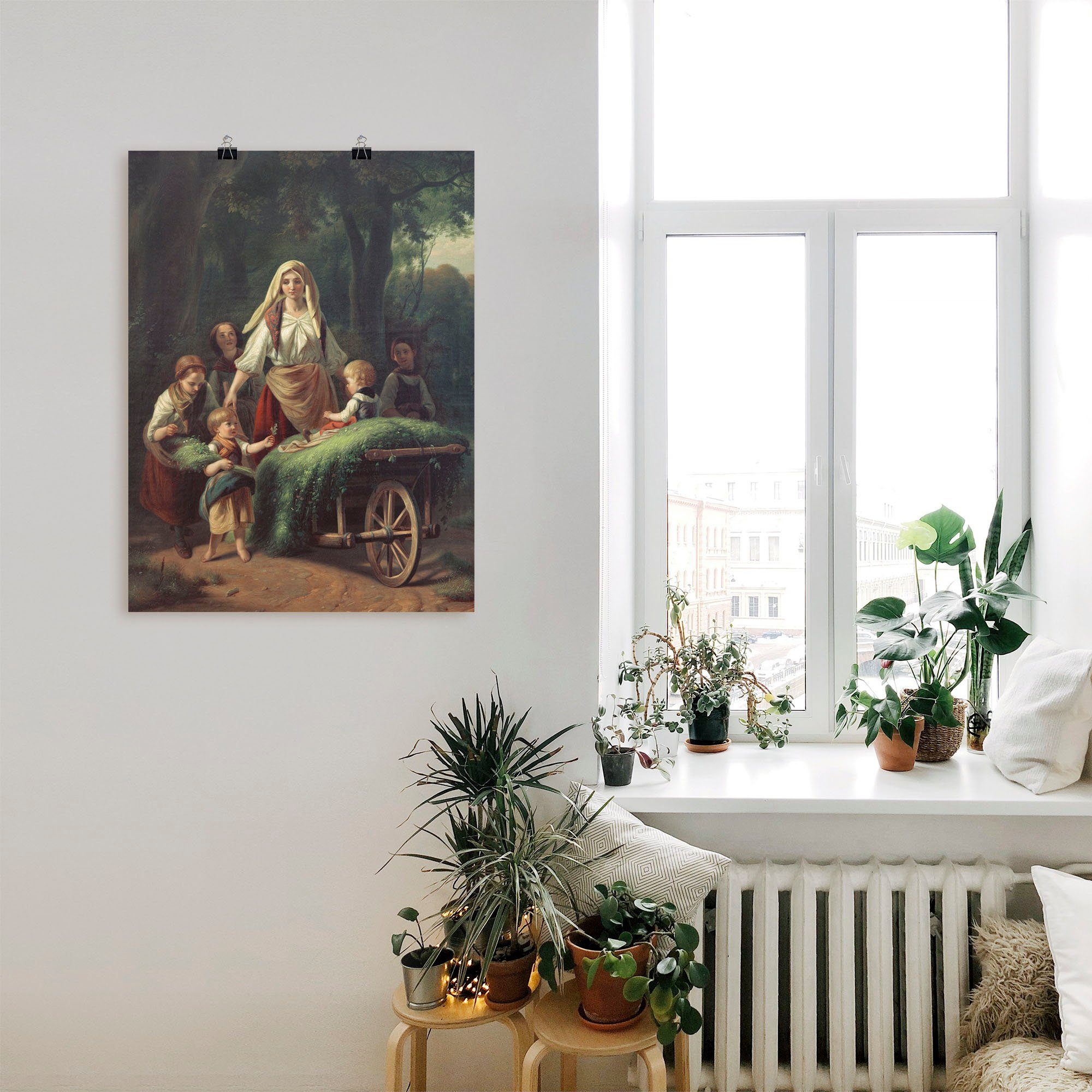 Wandbild oder & Größen Poster Familien Wandaufkleber als St), in Heimkehr (1 dem versch. Alubild, Leinwandbild, aus Die Gruppen Walde, Artland