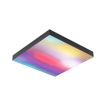 Paulmann LED Deckenleuchte LED Deckenleuchte Velora Rainbow RGBW in Schwarz 13,2W 1140lm, keine Angabe, Leuchtmittel enthalten: Ja, fest verbaut, LED, warmweiss, Deckenlampe, Deckenbeleuchtung, Deckenlicht