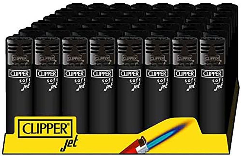 CLIPPER Feuerzeuge 4 x Clipper Feuerzeug Set Jetflame Coloured Limited Gas Pfeifen