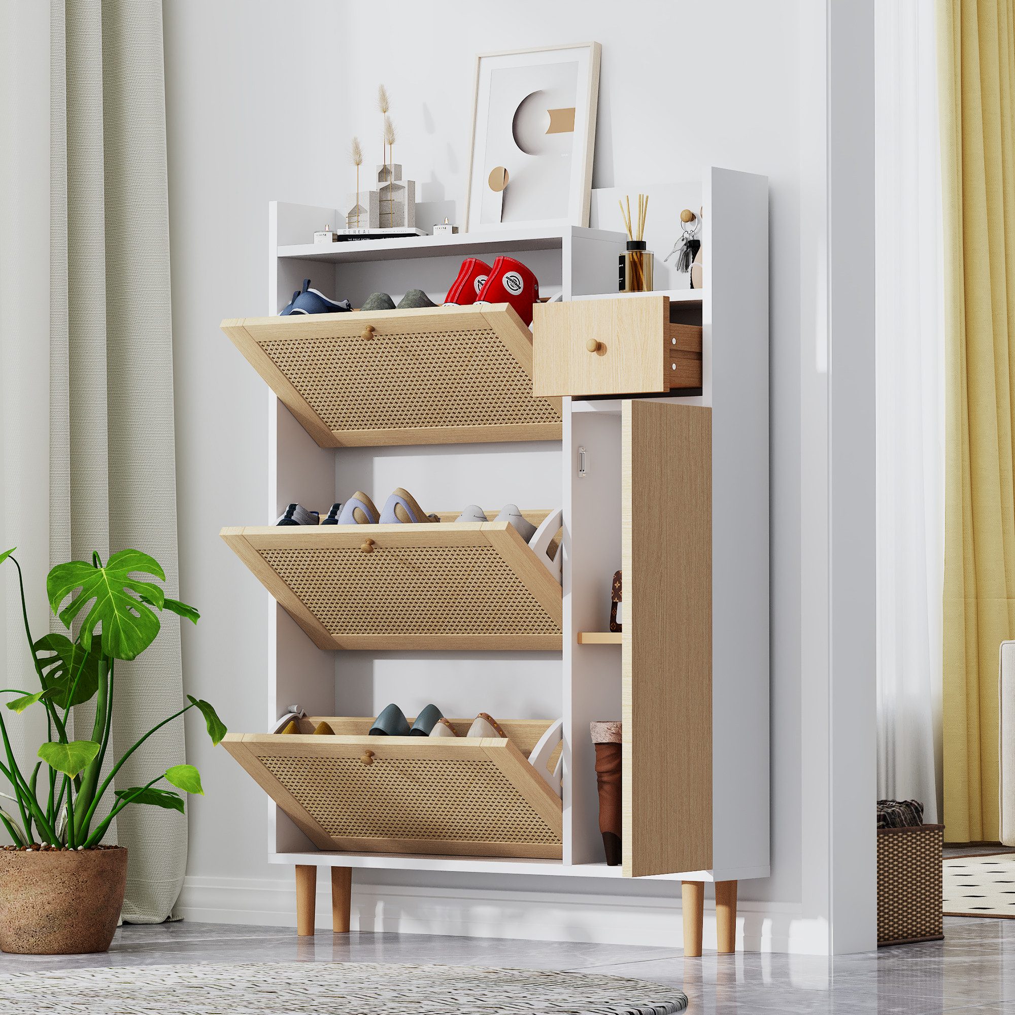 Furnishings Home Schuhschrank Schuhregal Step 4 Schuhständer Schuhkommode ( günstig online kaufen