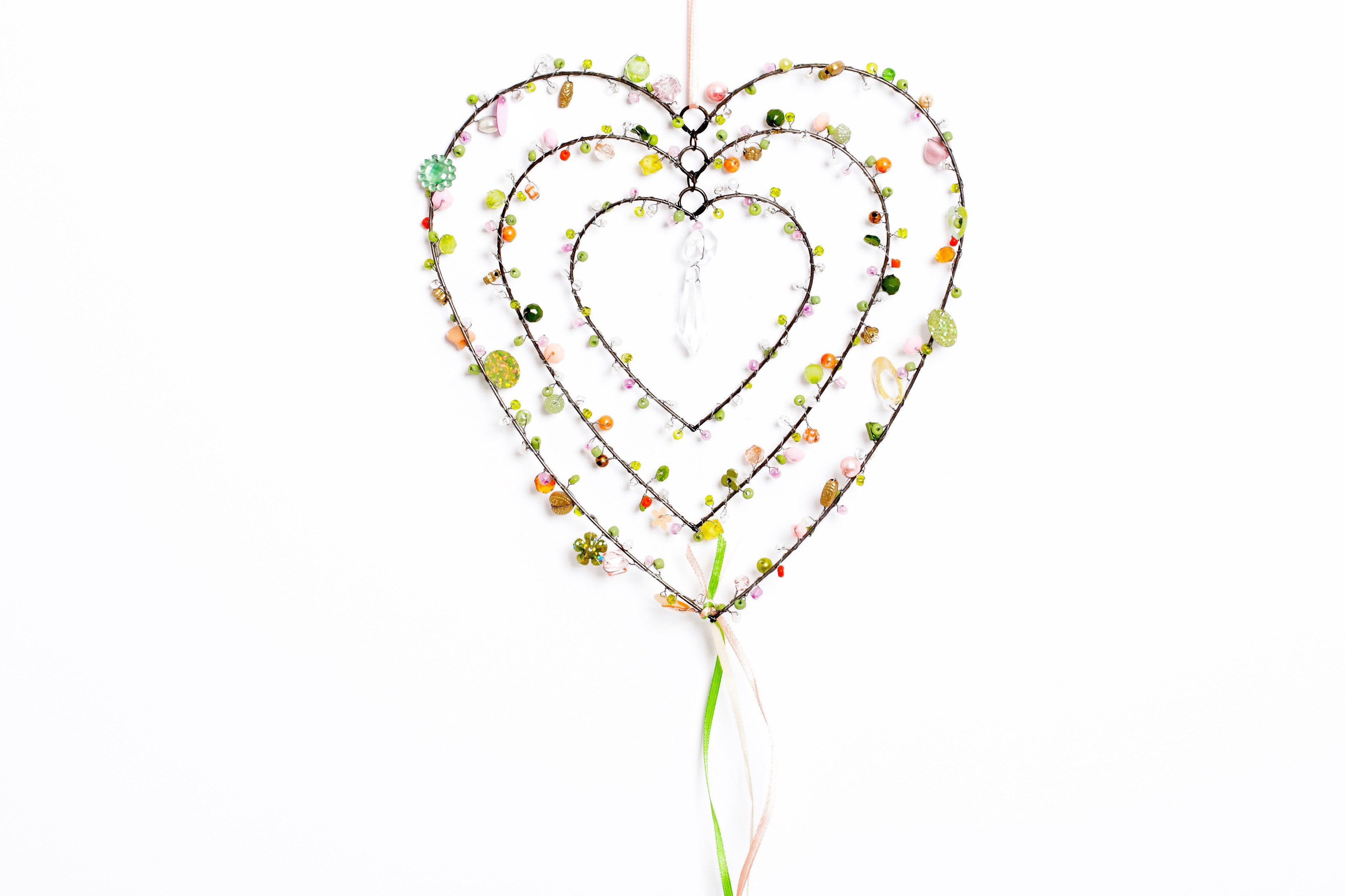 Overbeck And Friends Dekokranz Herz 7, Eyecatcher für Tür, Fenster und Wand