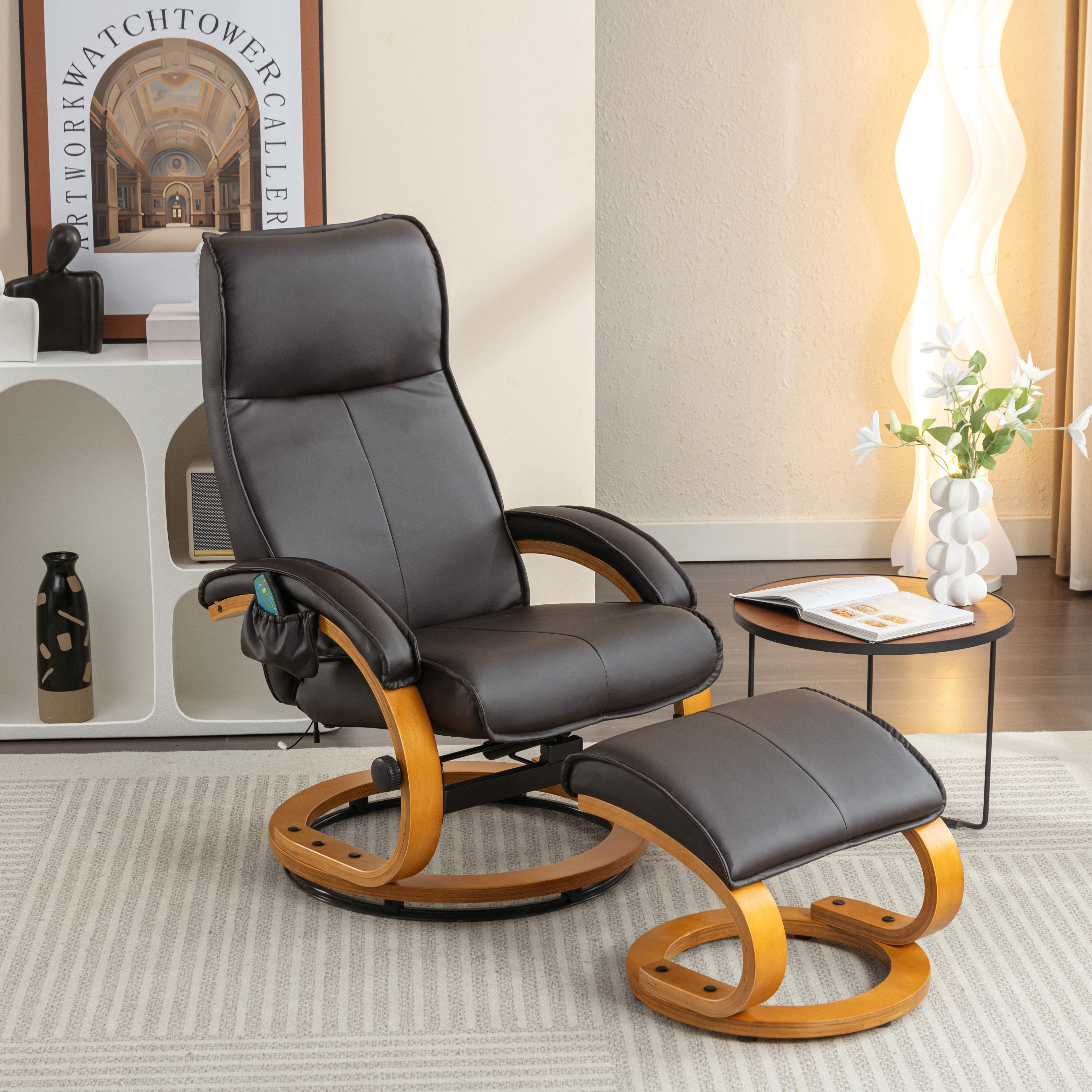 MODFU Massagesessel Massagesessel,Heizfunktion und Fußhocker (Massagesessel günstig online kaufen
