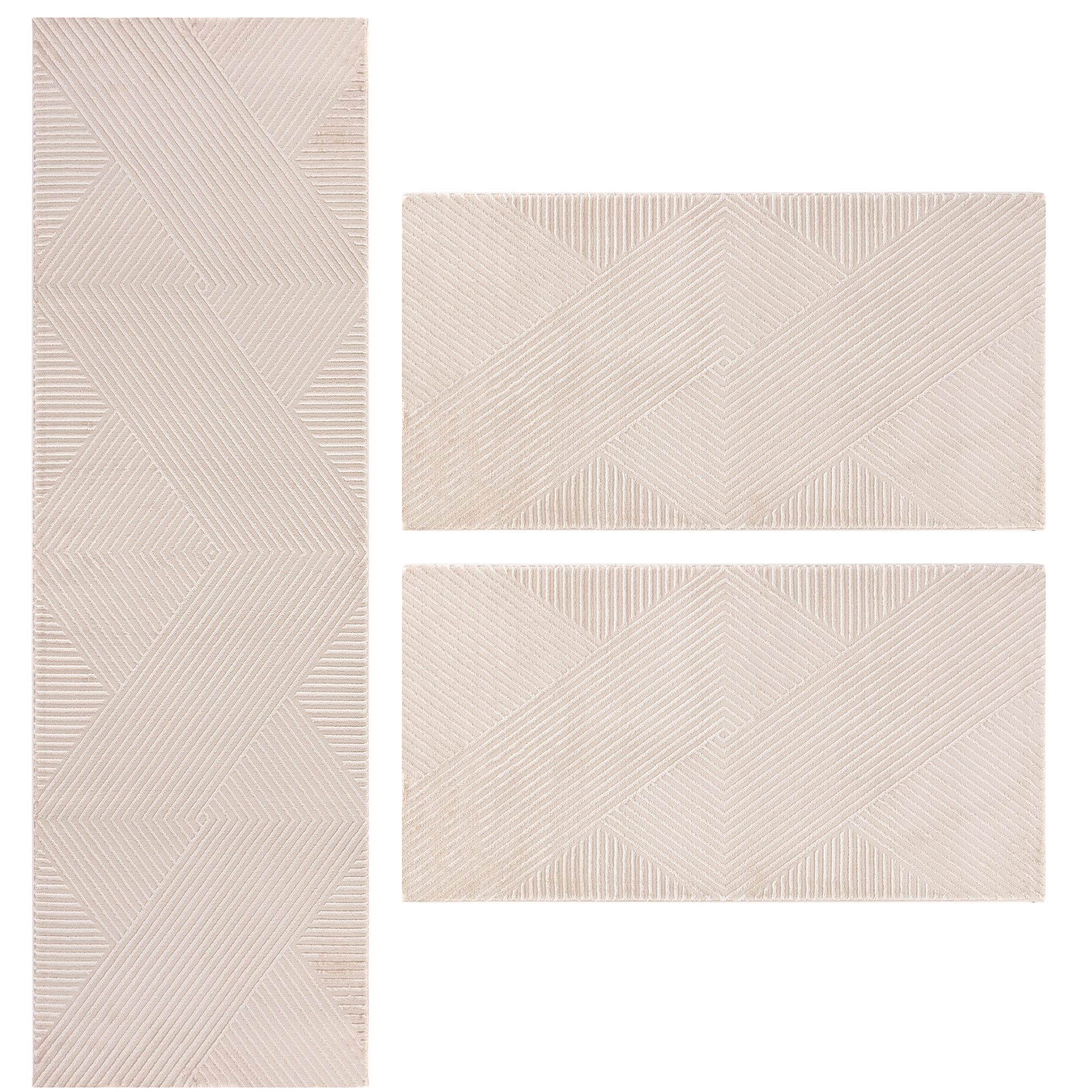 Carpettex Kurzflor-Bettumrandung Skandinavisches Boho Muster, Höhe günstig online kaufen