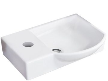 FACKELMANN Waschbecken SBC B. PERFEKT Gäste WC Set 2-teilig 45 cm, Anthrazit Holzoptik