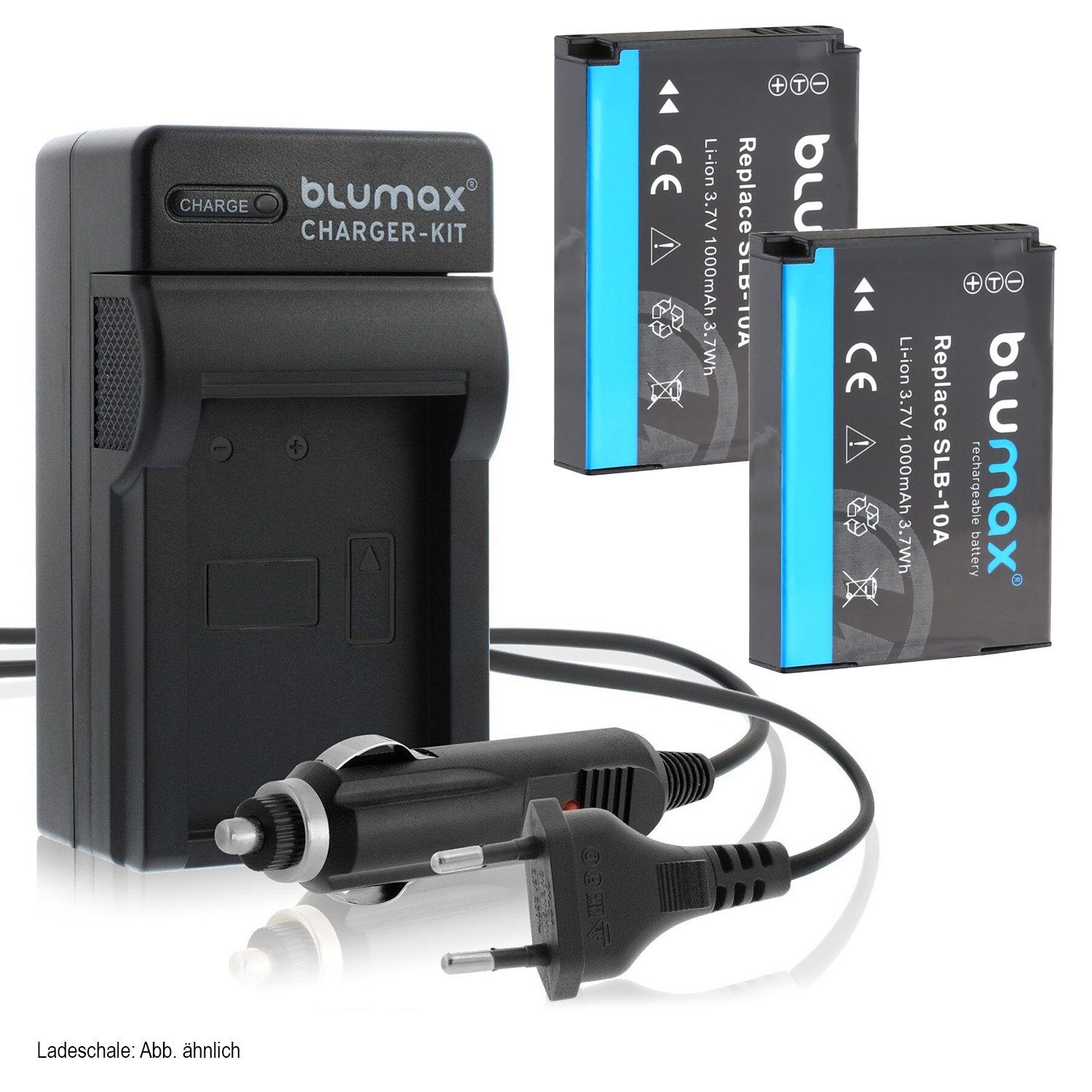Blumax Set mit Lader für Samsung ED-BP1030 BP1130 850mAh Kamera-Akku
