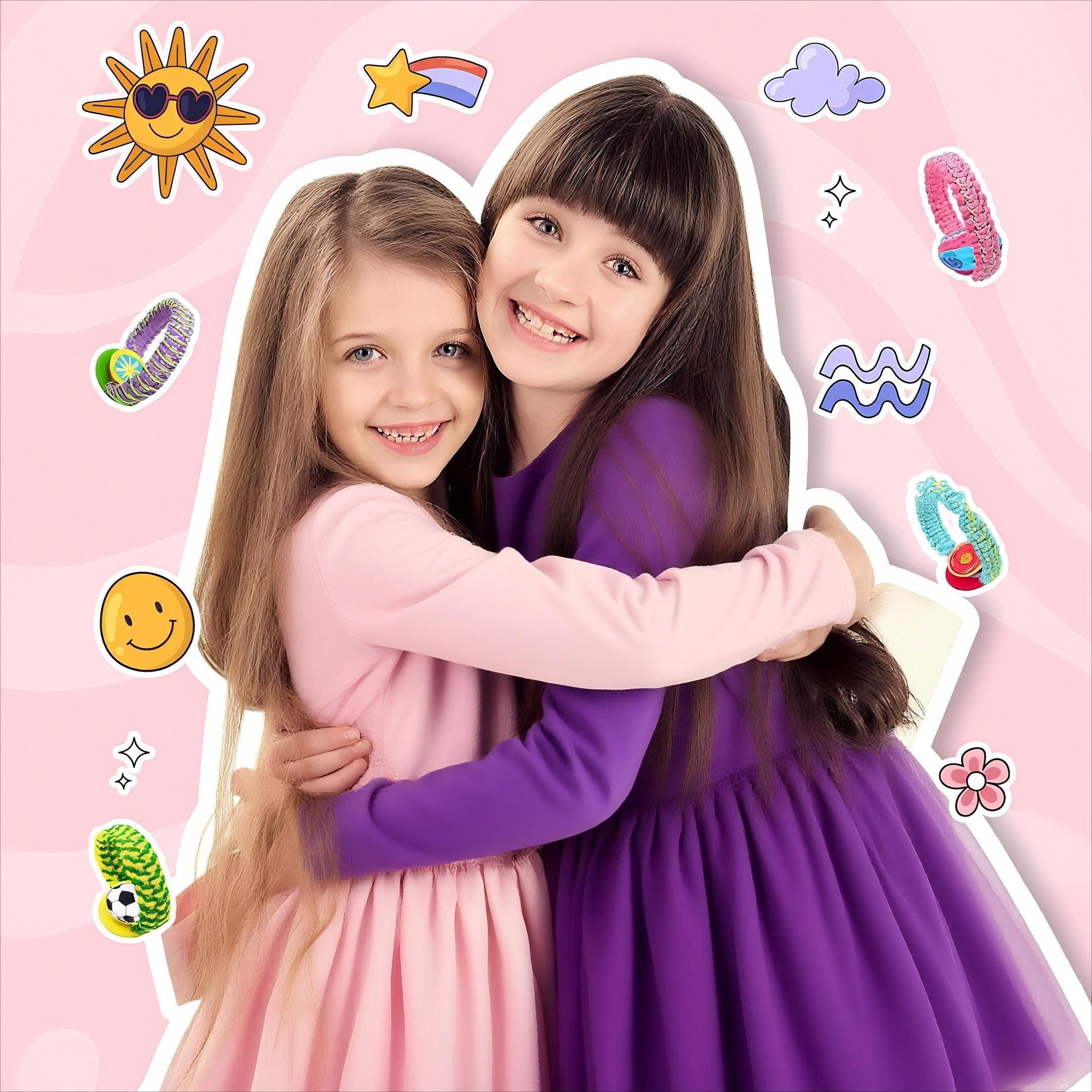 POPOLIC Creative Set Friendship Bracelets Craft Kit for Girls, (for children ages 6-12 DIY art and craft toy, 1-piece, friendship bracelet crafting braiding kit knotting kit), for girls with 40 threads for birthday gifts