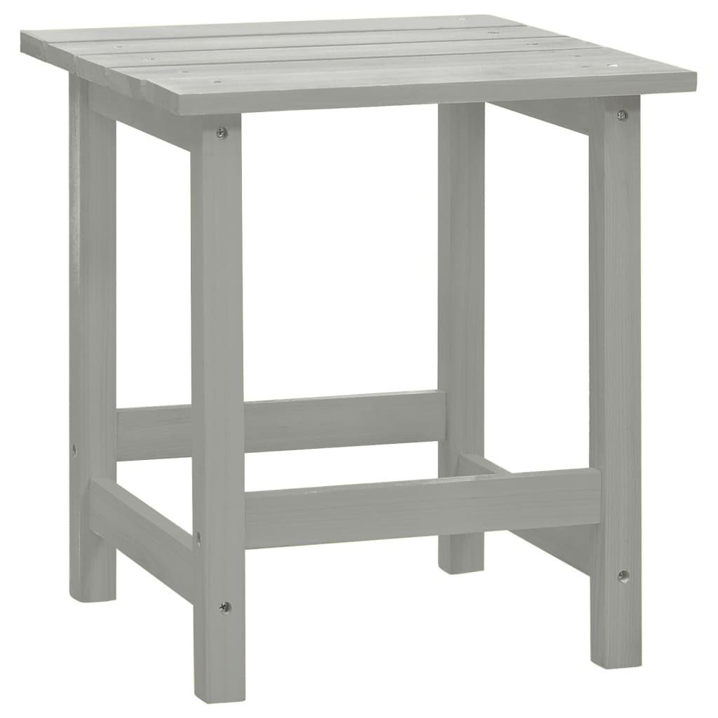 Grau, Tanne Gartenlounge-Set Tisch Massivholz Adirondack-Gartenstuhl (1-tlg) mit vidaXL