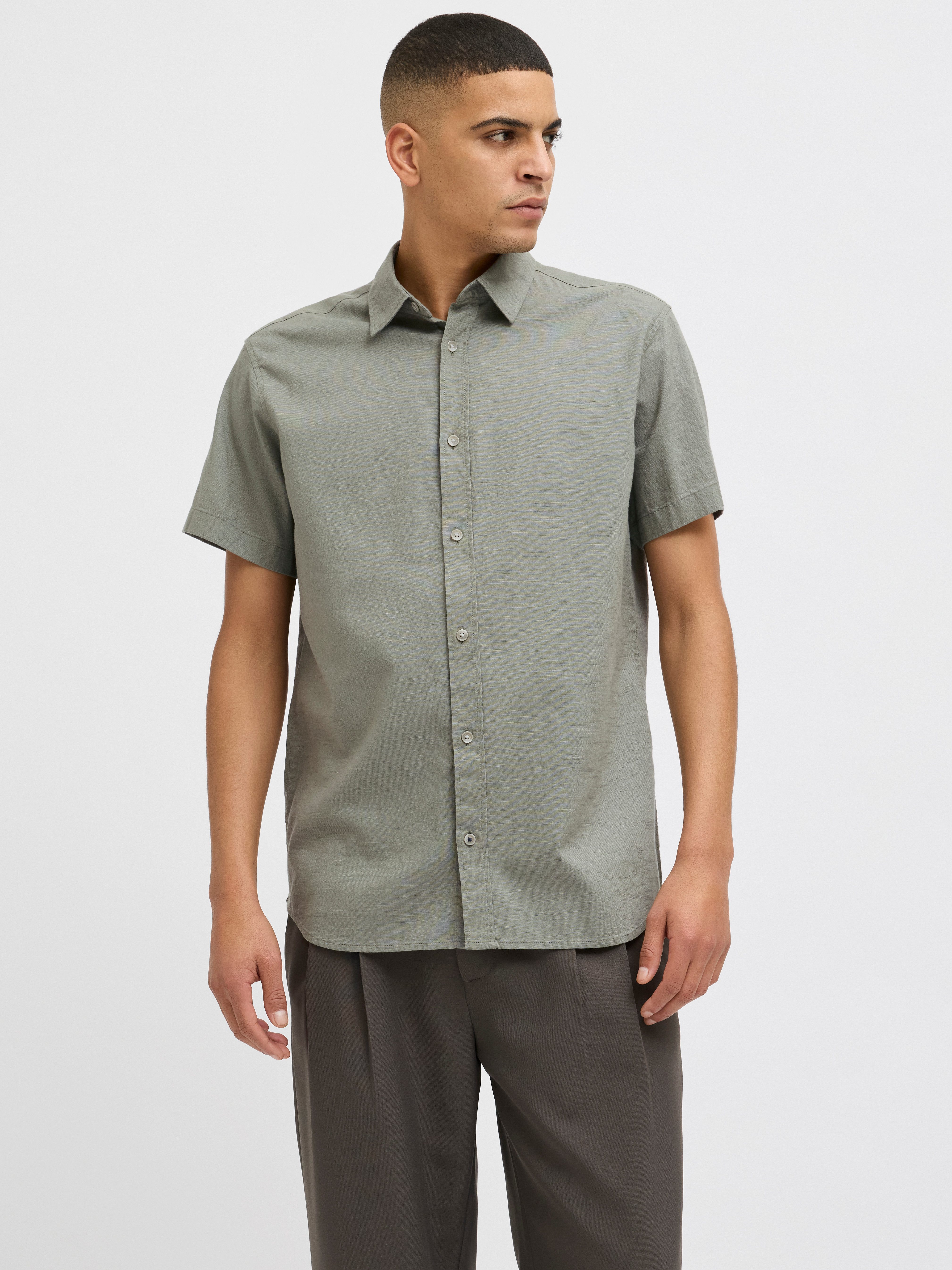 Jack & Jones Kurzarmhemd JJPIERRE SLUB günstig online kaufen