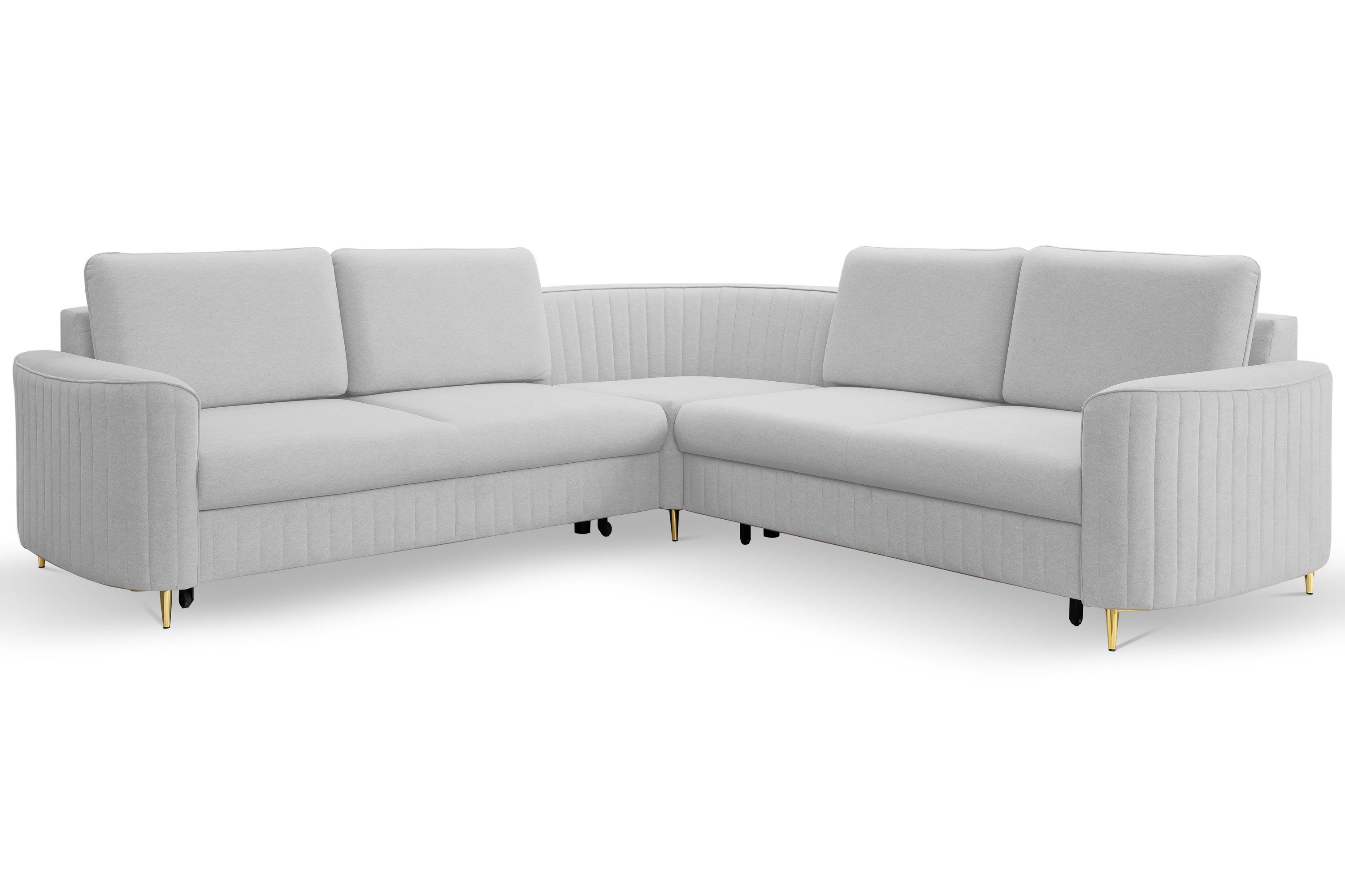MOEBLO Ecksofa Leman, goldenen Beinen, mit günstig online kaufen