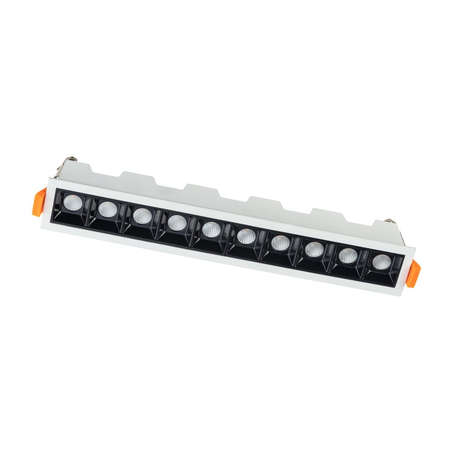 Licht-Erlebnisse Einbauleuchte LOMARIS, LED fest integriert, Neutralweiß, LED Aluminium Weiß Schwarz eckig neutralweißes Licht 4000 K 1280 lm