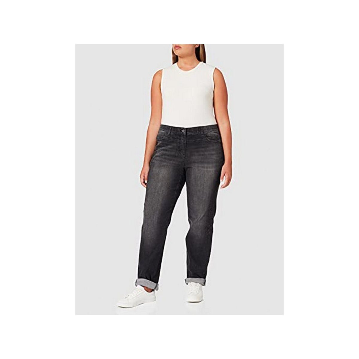 (1-tlg) schwarz 5-Pocket-Jeans Samoon