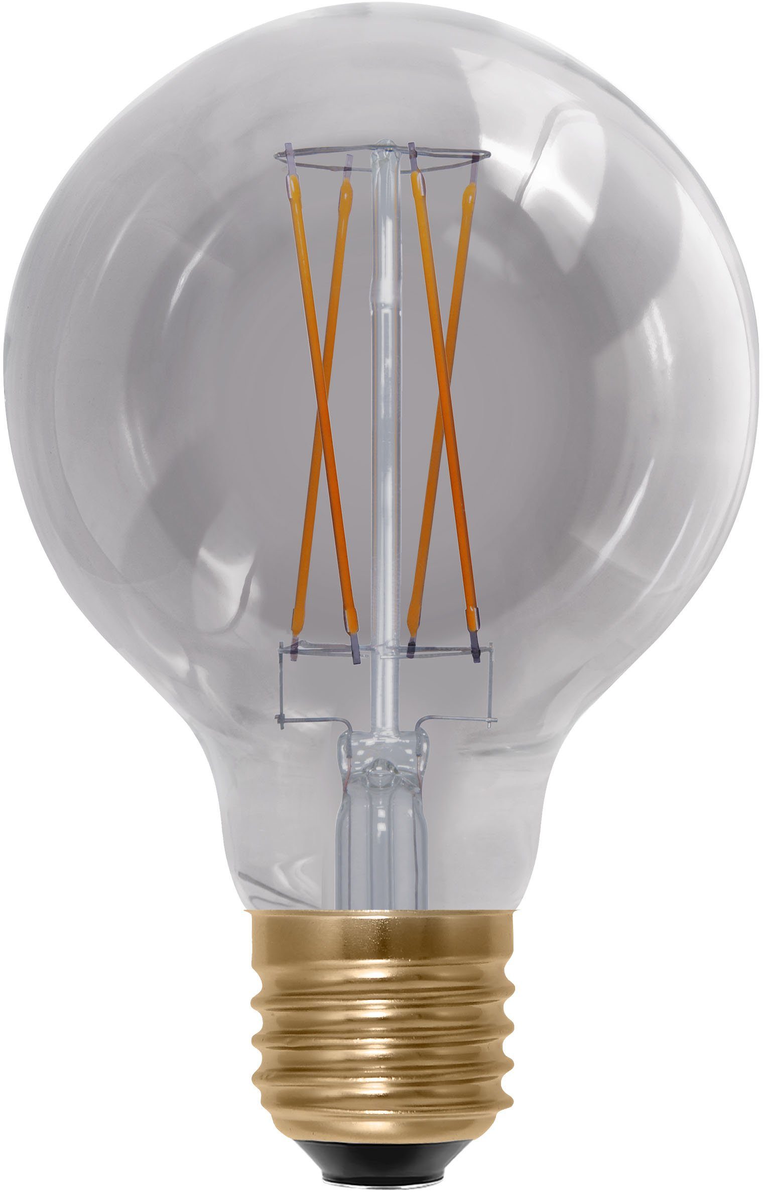 SEGULA LED-Leuchtmittel LED Globe 80 smokey grau, E27, Warmweiß, dimmbar, E27, Globe 80, smokey grau