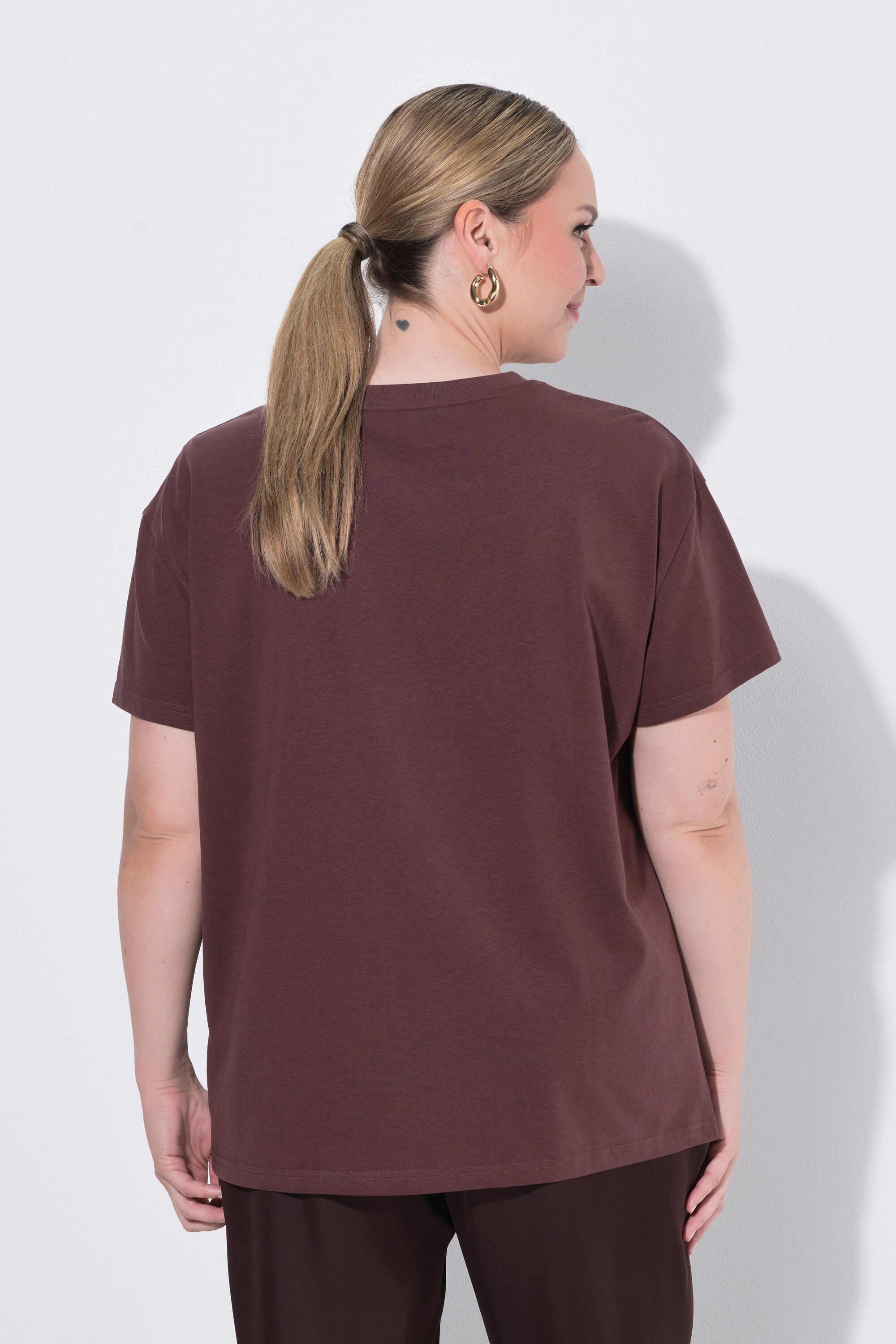 MIAMODA T-Shirt T-Shirt Boxy Fit Leo-Schriftzug