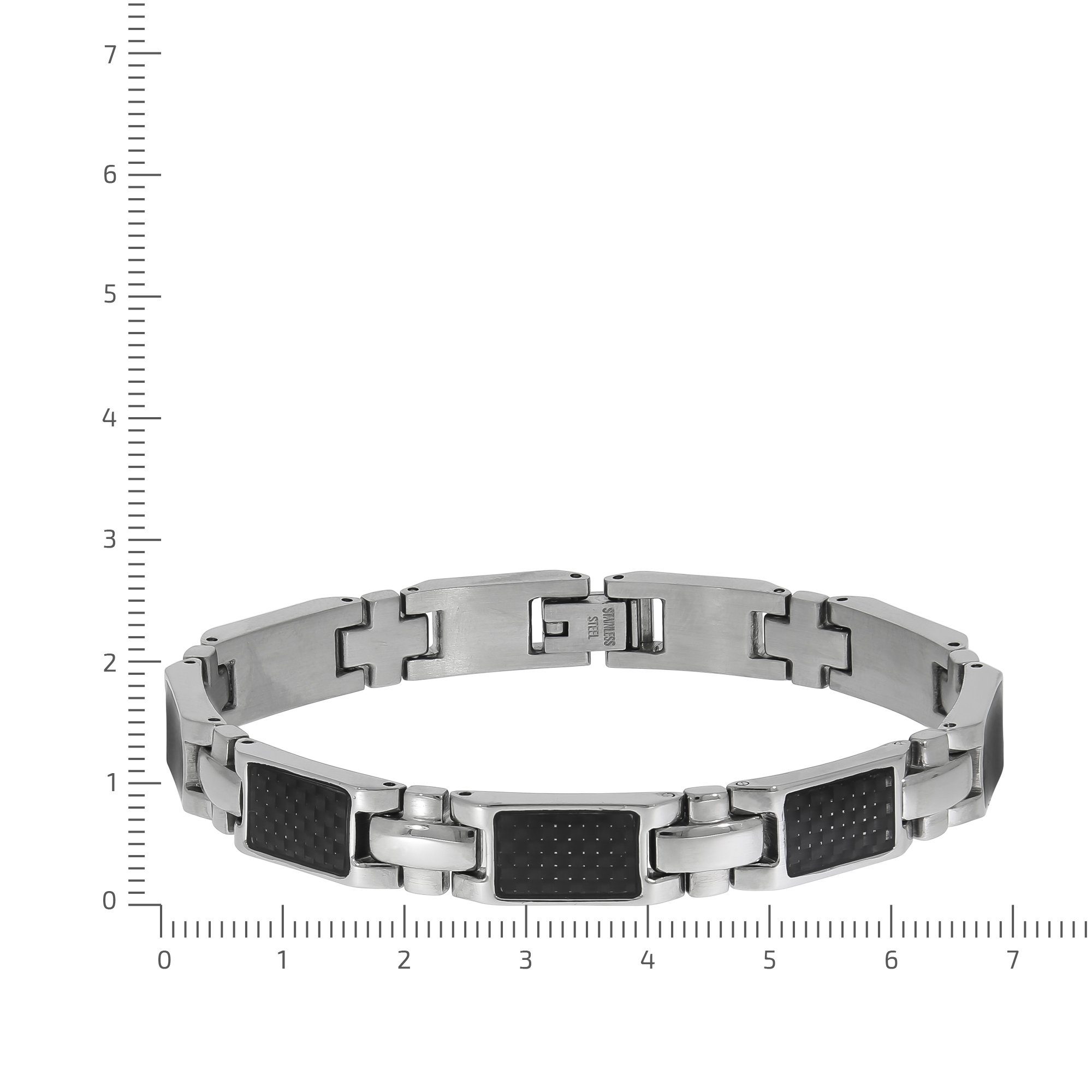Zeeme Armband Edelstahl poliert mit Carbon-Einlagen günstig online kaufen