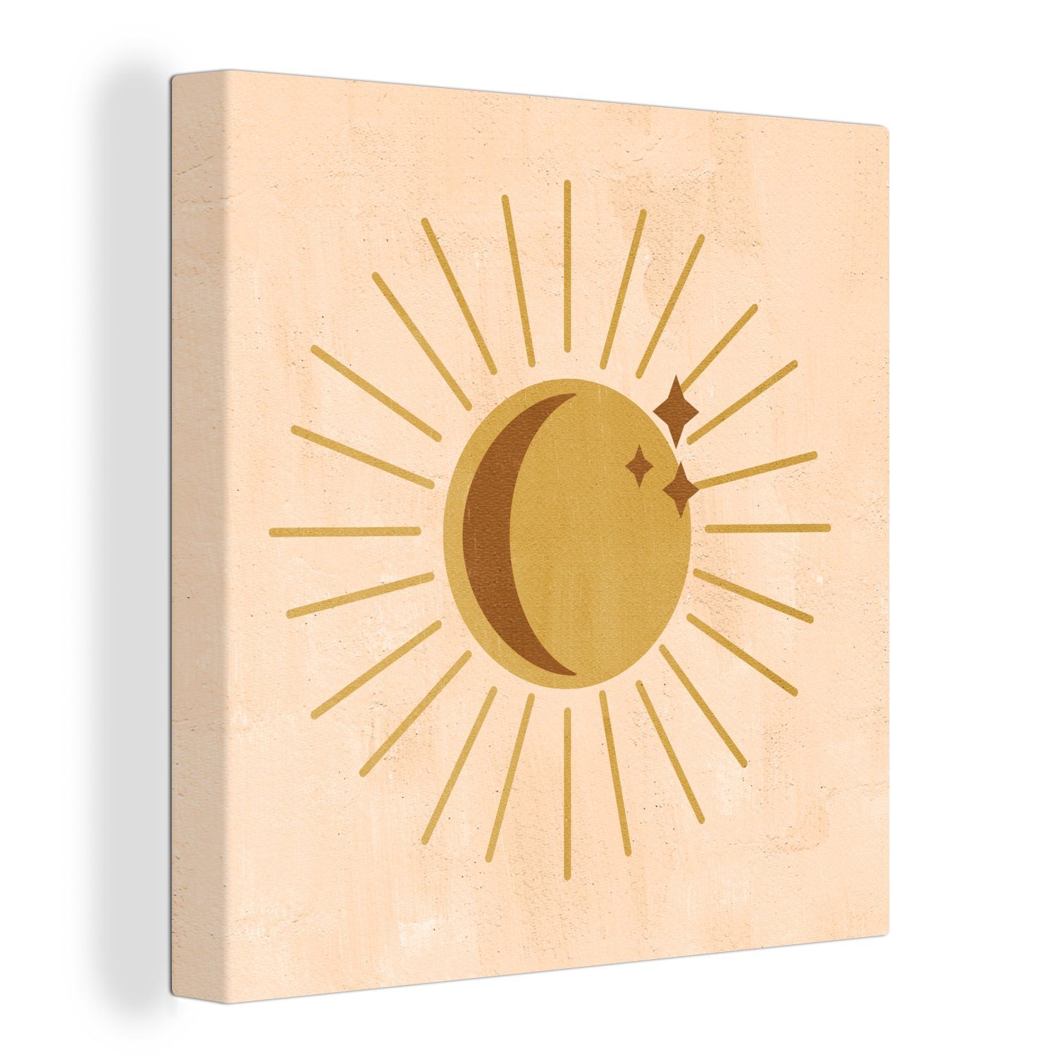Sonne Leinwandbild Leinwand - für OneMillionCanvasses® Pastell, Boho (1 Bilder Schlafzimmer Wohnzimmer St), Raum - -