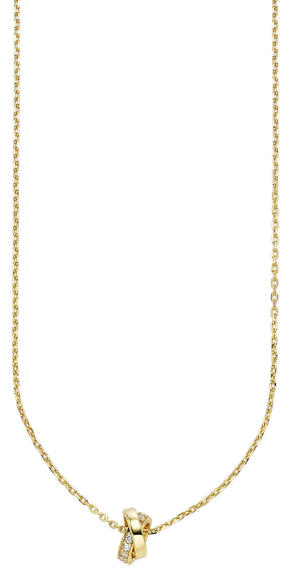 Aniston JEWELRY & WATCHES Kette mit Anhänger Schmuck Geschenk Kette gelbgoldfarben vergoldet mit Anhänger, mit Zirkonia (synth). Reduzierter Preis € 73,32. Unverbindliche Preisempfehlung € 95,99