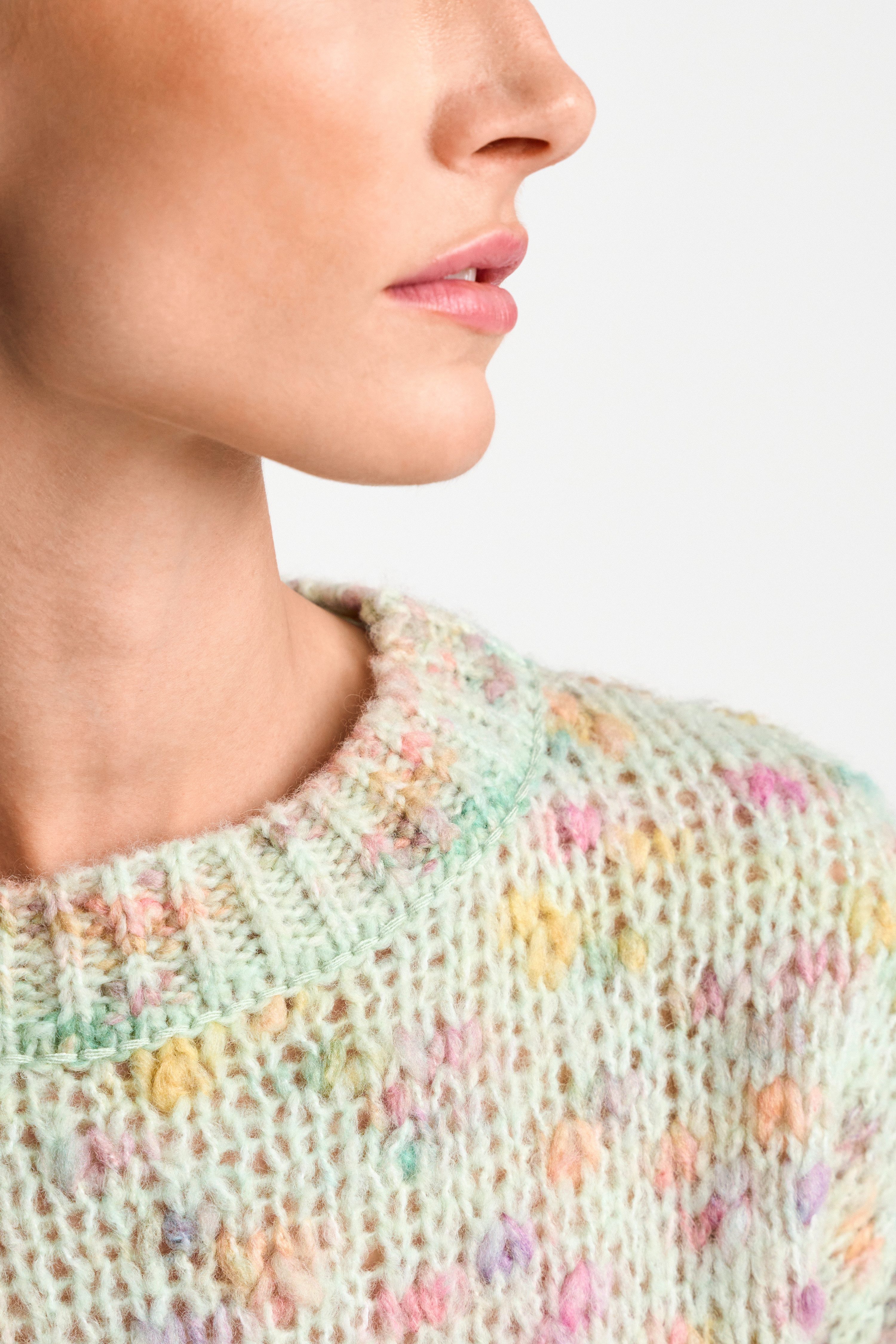 RICHROYAL Rundhalspullover mit auffälligem Musterdesign günstig online kaufen