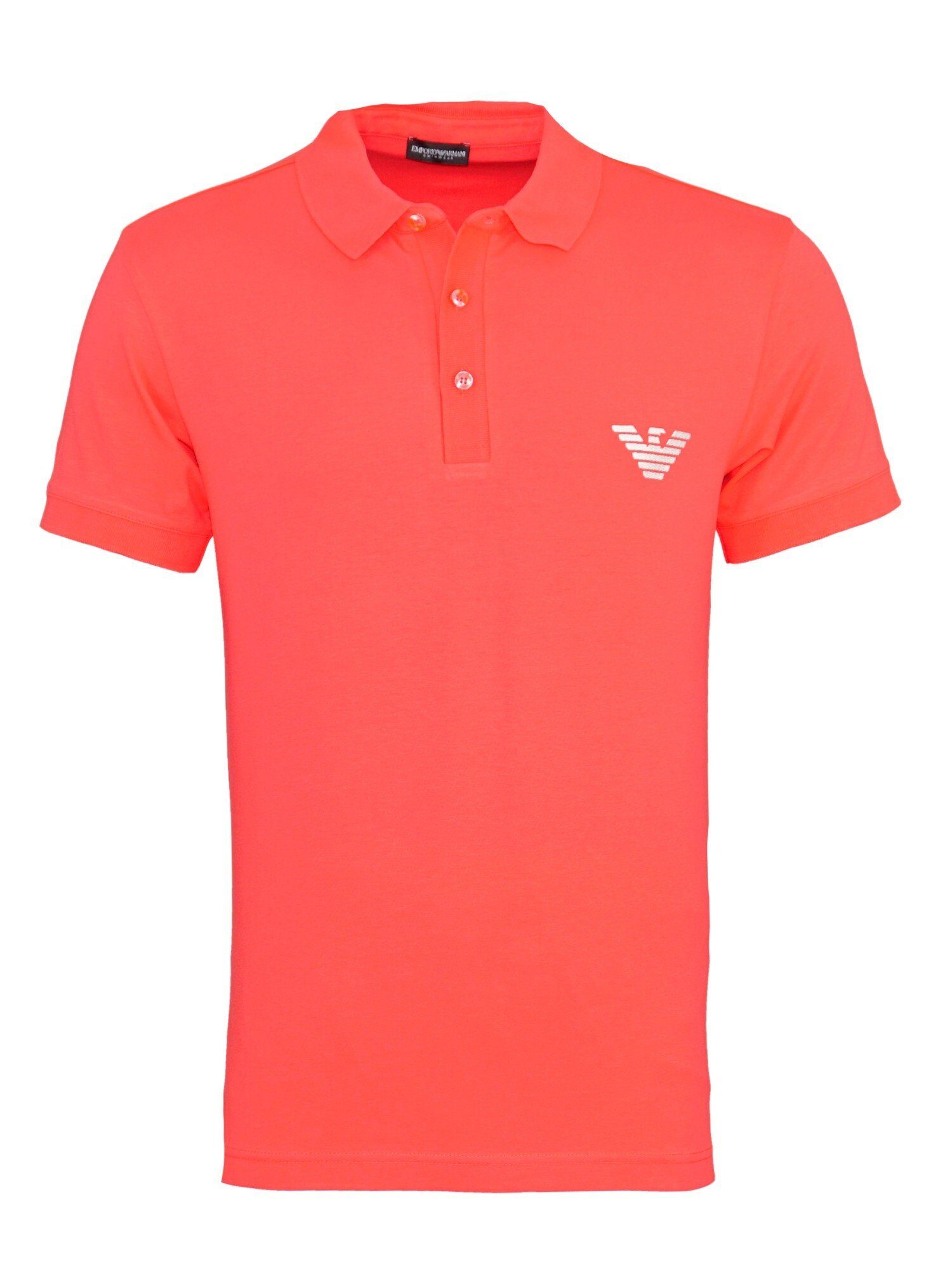 Emporio Armani Poloshirt Shirt Essential (1-tlg) Baumwollstretch Poloshirt rot aus mit