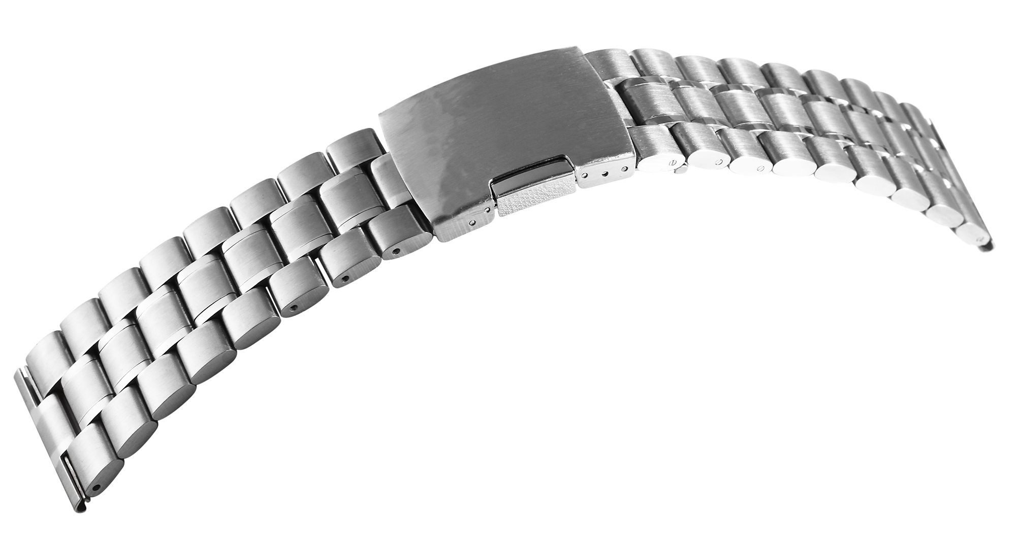 Engelhardt Uhrenarmband MB0018 Edelstahl-Uhrenarmband, silberfarben, 18 mm - 26 mm, ErsatzArmband