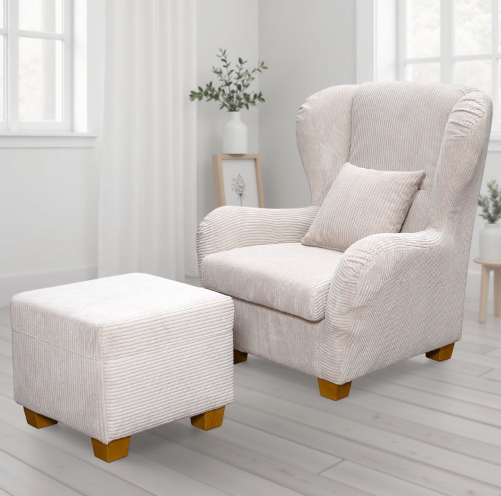Home affaire Ohrensessel Oliver, Ohrensess,mit Hocker,Zierkissen,Klassische günstig online kaufen