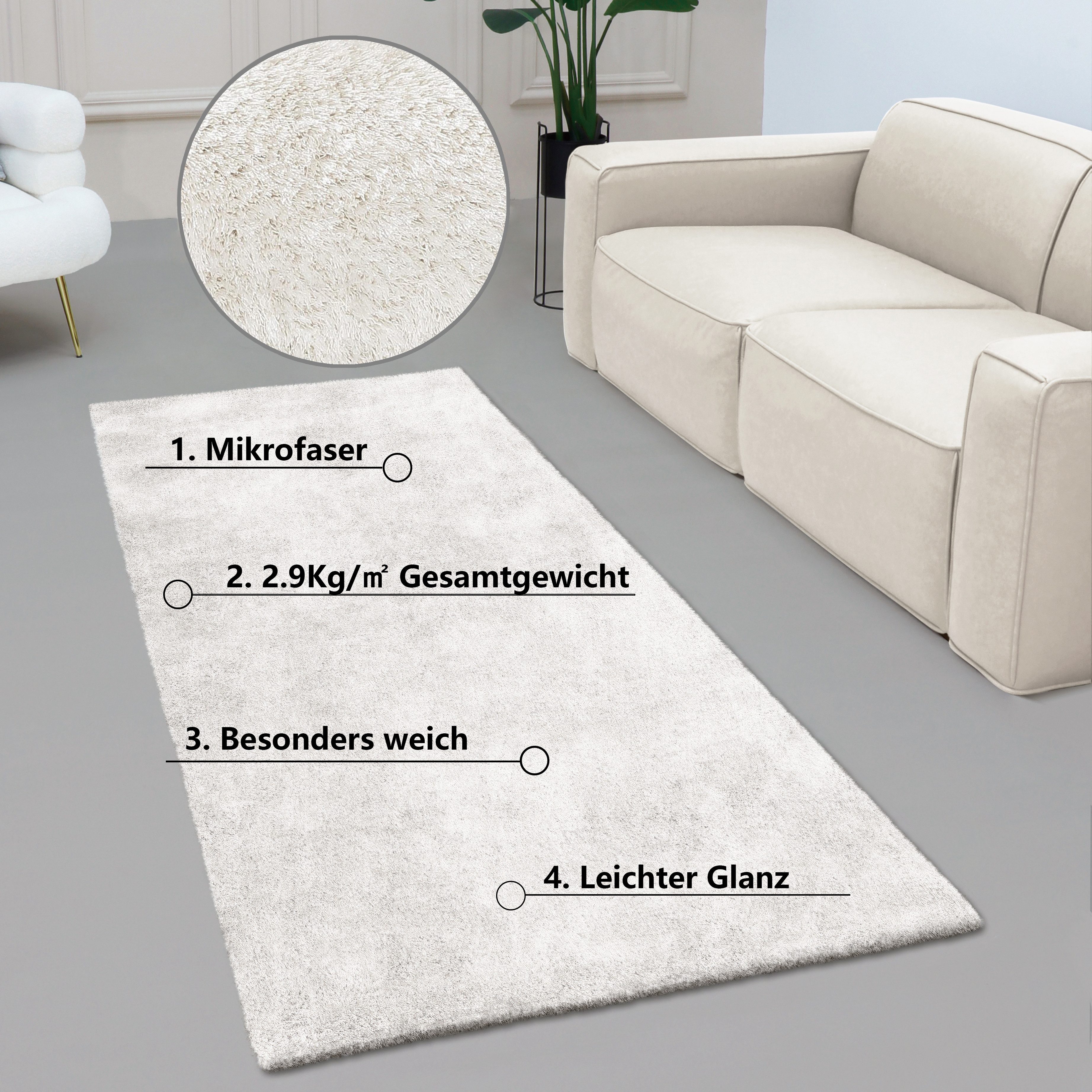 Bruno Banani Hochflor-Läufer Dana Teppich, Kundenliebling, günstig online kaufen