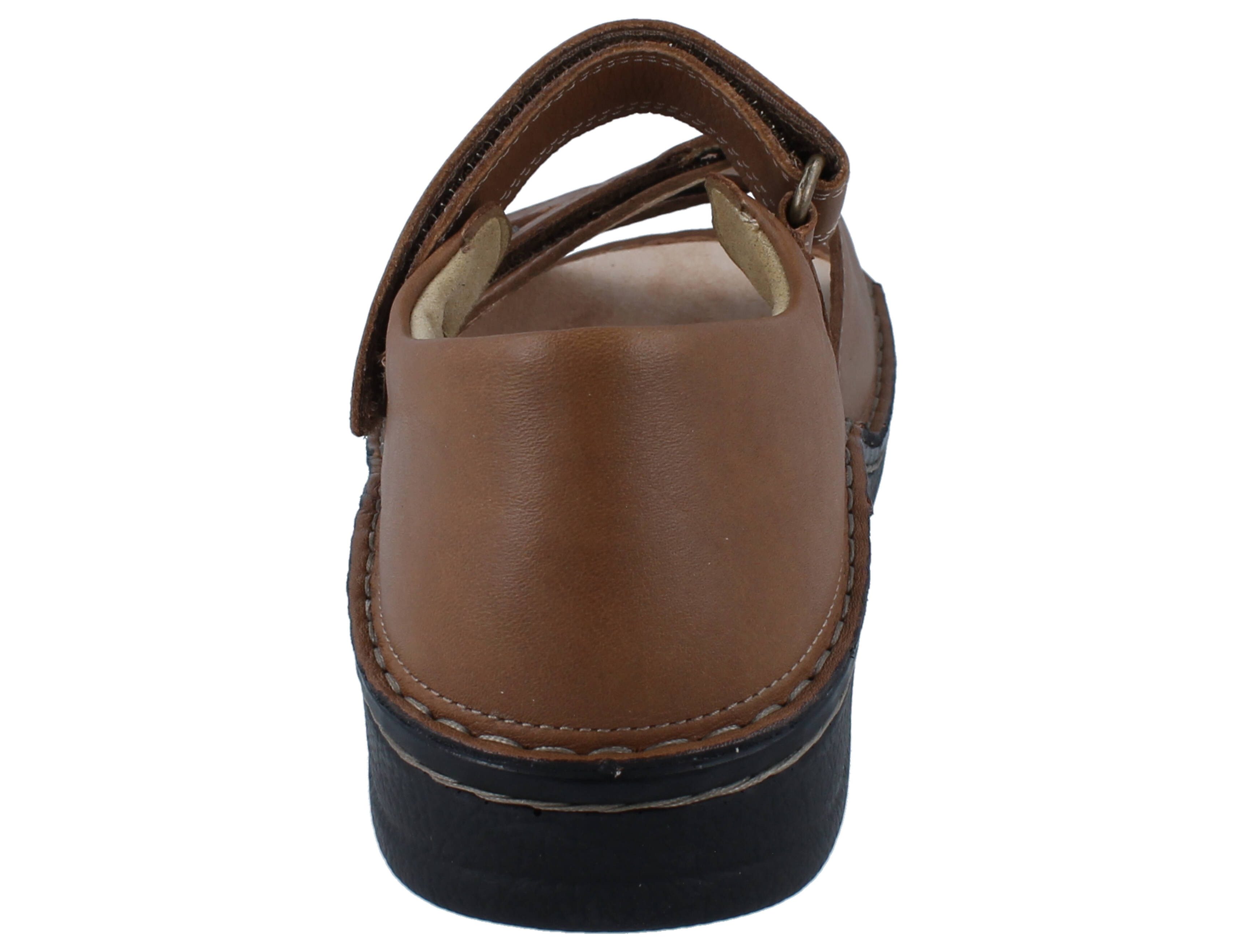 Finn Comfort FINN COMFORT Baltrum Damen Herren Sandale braun Glattleder - Größe: Sandale Wechselfußbett