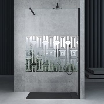 Mai & Mai Duschwand Walk-In Labyrinth Muster ESG-Sicherheitsglas Nanobeschichtung