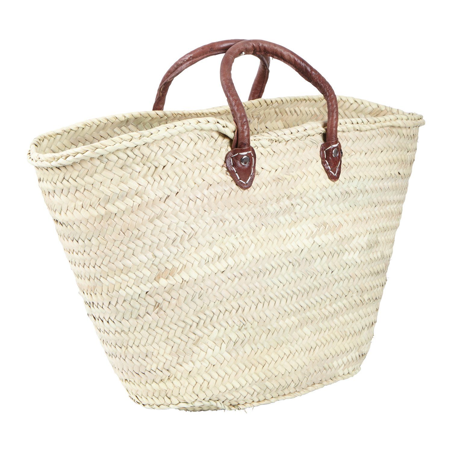 Casa Moro Strandtasche Marokkanische Ibiza Tasche Afnan Strandtasche mit Ledergriffen