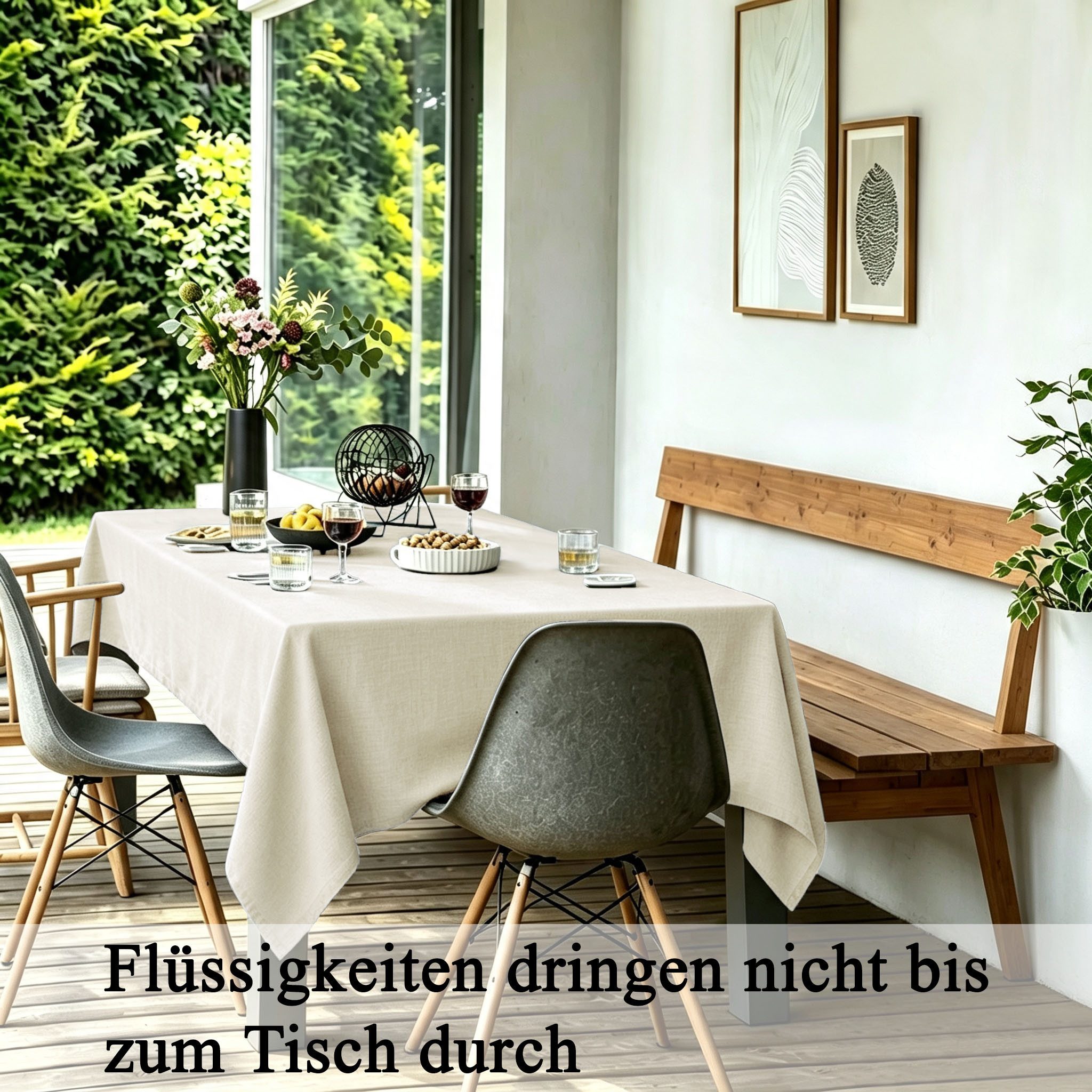 OTTO home Tischdecke Ozzie in eckig und rund (1-tlg), Formstabil & pflegeleicht, eckig oder rund, Dekoration