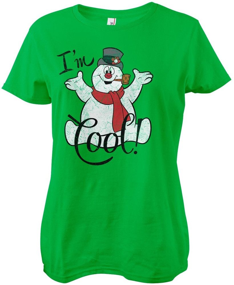 Frosty The Snowman T-Shirt I'M Cool Girly Tee