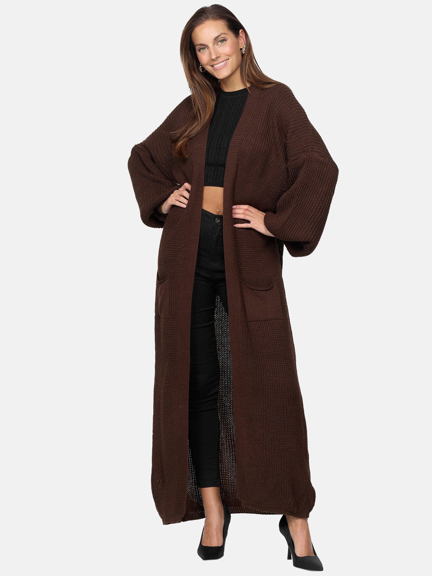 Elara Cardigan Elara Langer Damen Oversize günstig online kaufen