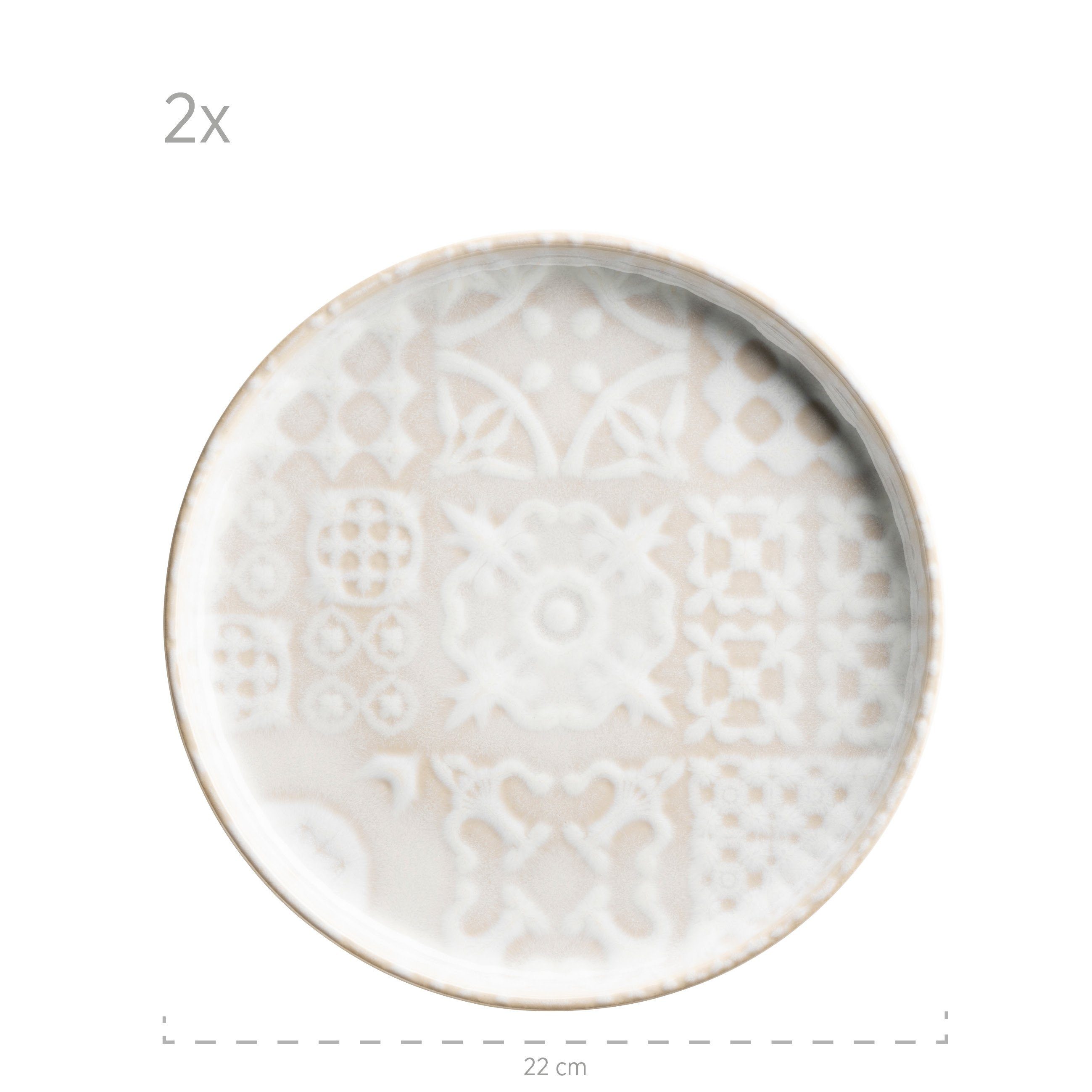 MÄSER Kombiservice Trad. Tiles (8-tlg), 2 Personen, Steinzeug