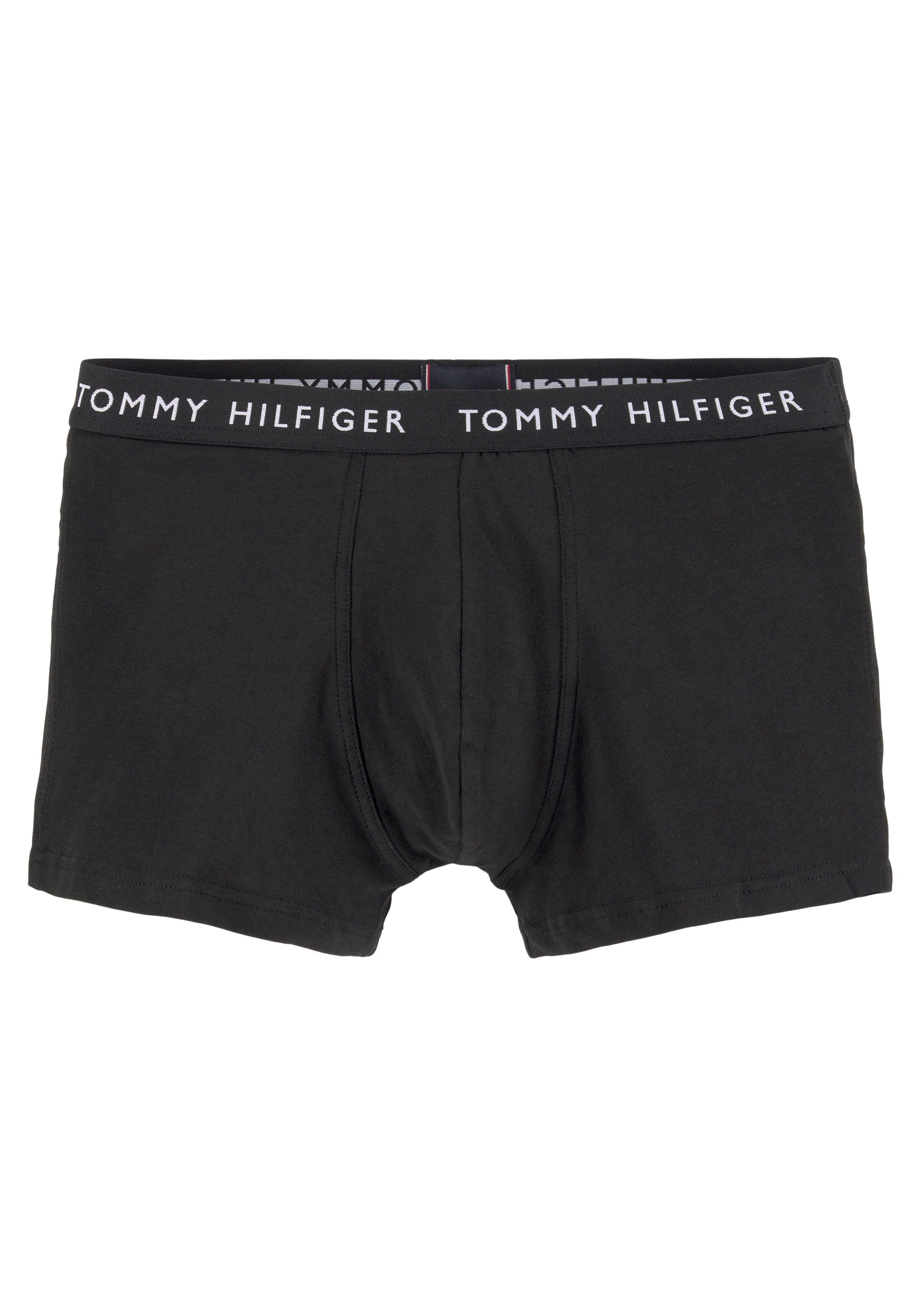 Tommy Black/Black/Black mit Underwear 3-St., Hilfiger Boxer Logo Webbund (Packung, 3er-Pack)
