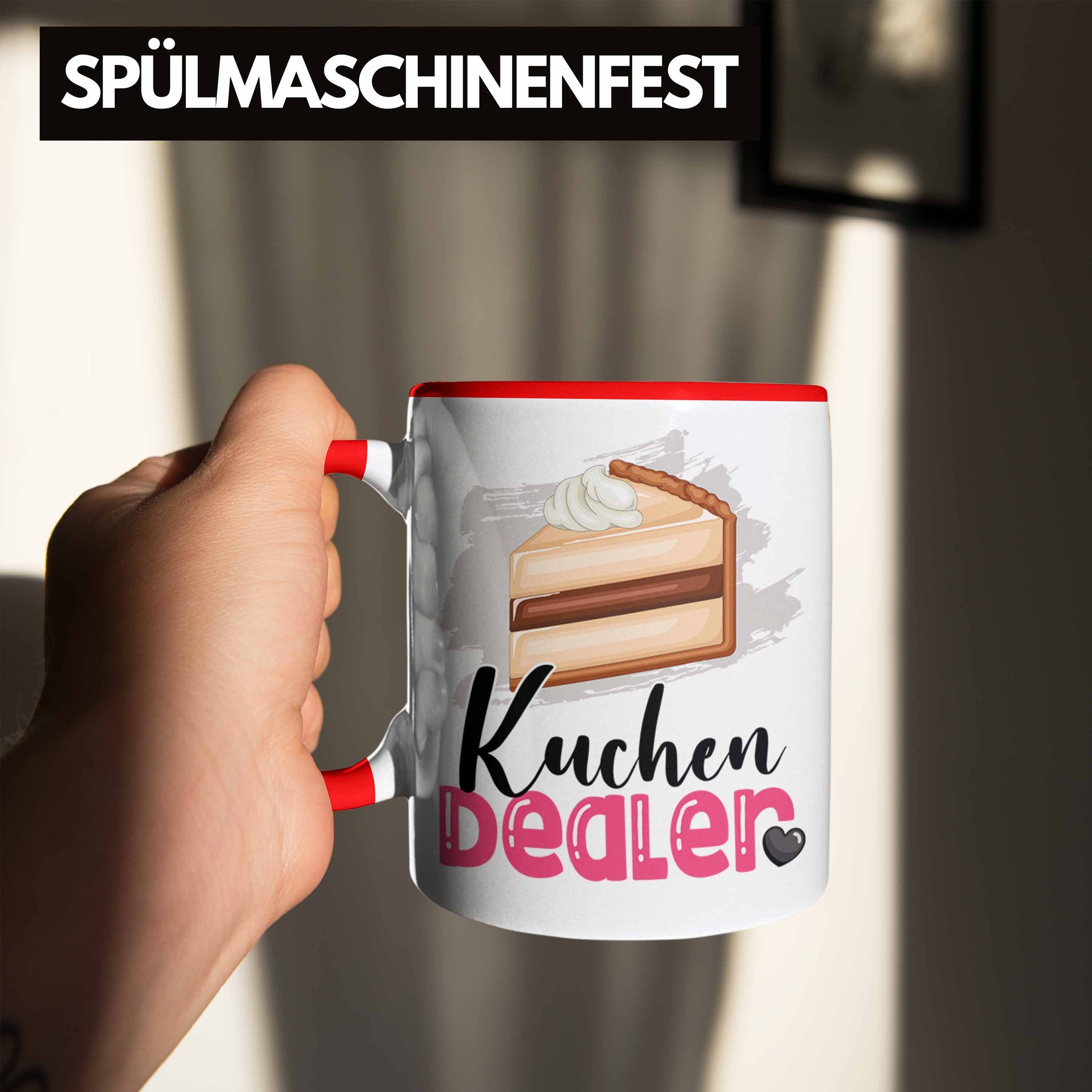 Trendation Tasse Rot für Ges Spruch Geschenk Tasse Kuchen Dealer Kuchenverkäufer Geburtstag