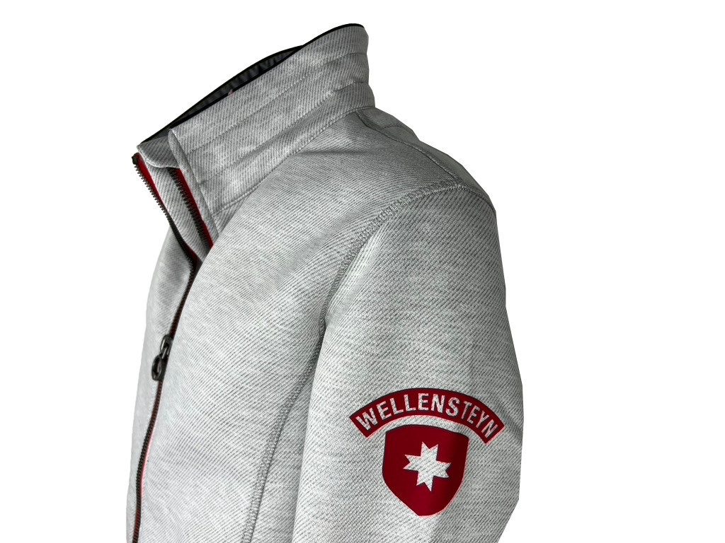 Wellensteyn Outdoorjacke WELLENSTEYN Tampa Men Lightgreymelange Red – Bild 2 von 3
