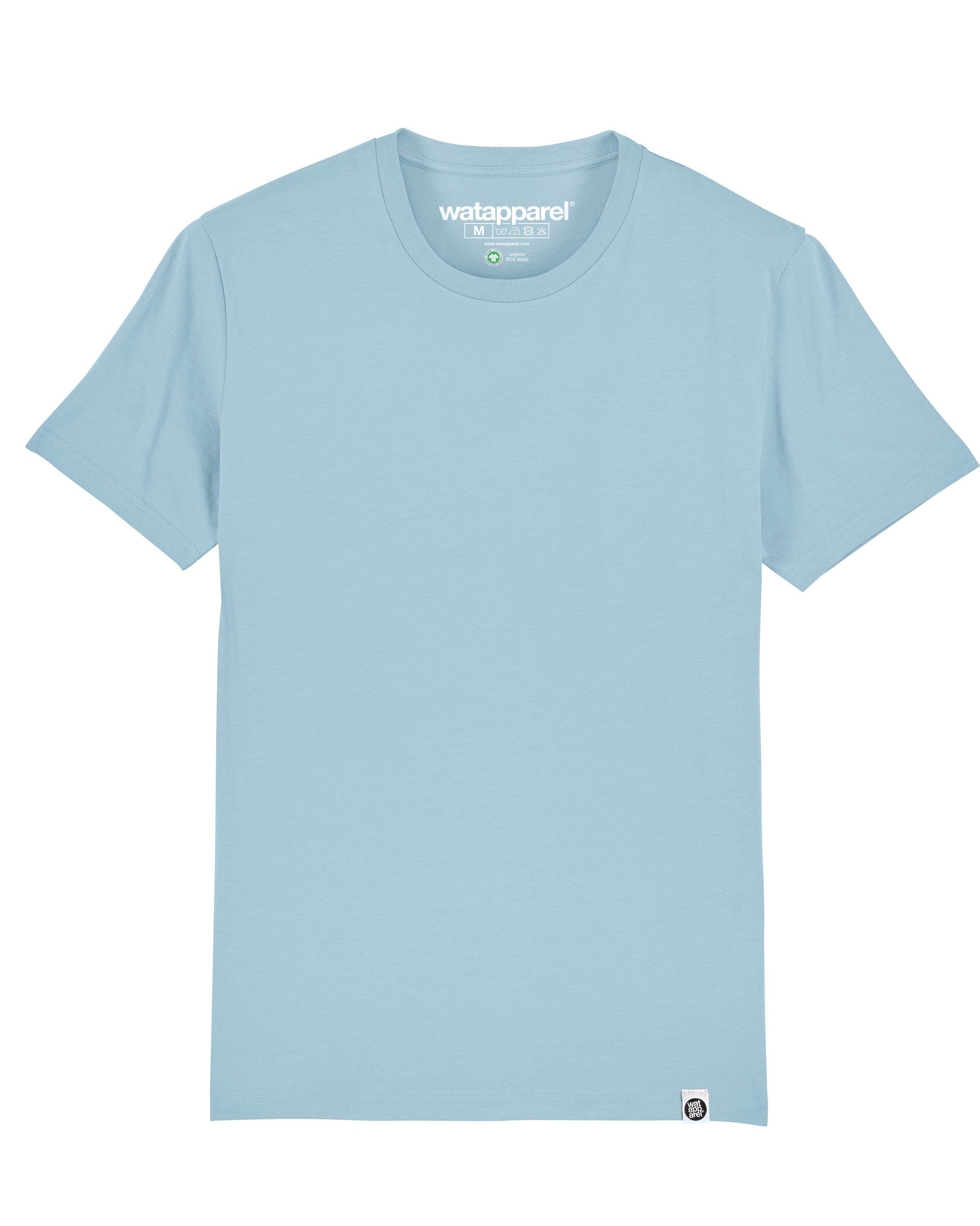 wat? Apparel Print-Shirt Bio Basic Tee (1-tlg) hellblau